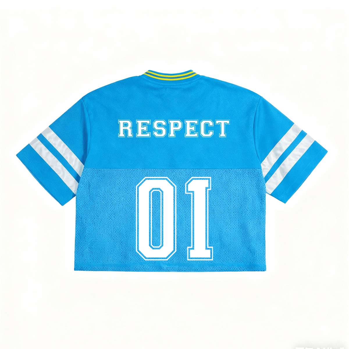 Football Jersey - Team Human / Respect - Vintage Mesh Style w Jacquard Collar