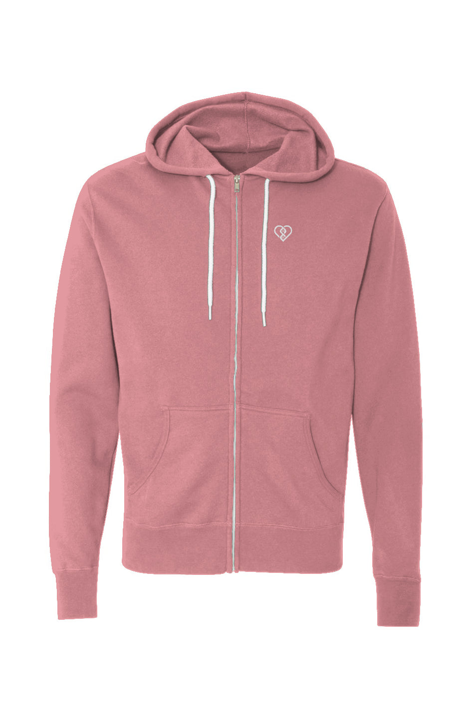 DNA Heart Logo - Unisex Lightweight Full-Zip Hoodie