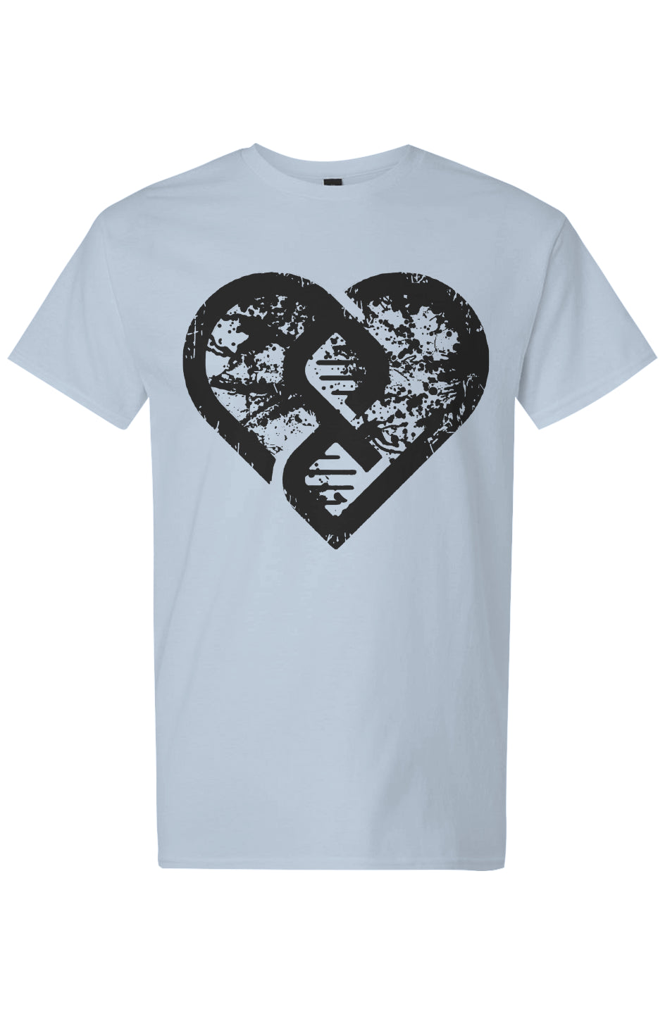 DNA Heart Grunge (Black) - Bright Tees