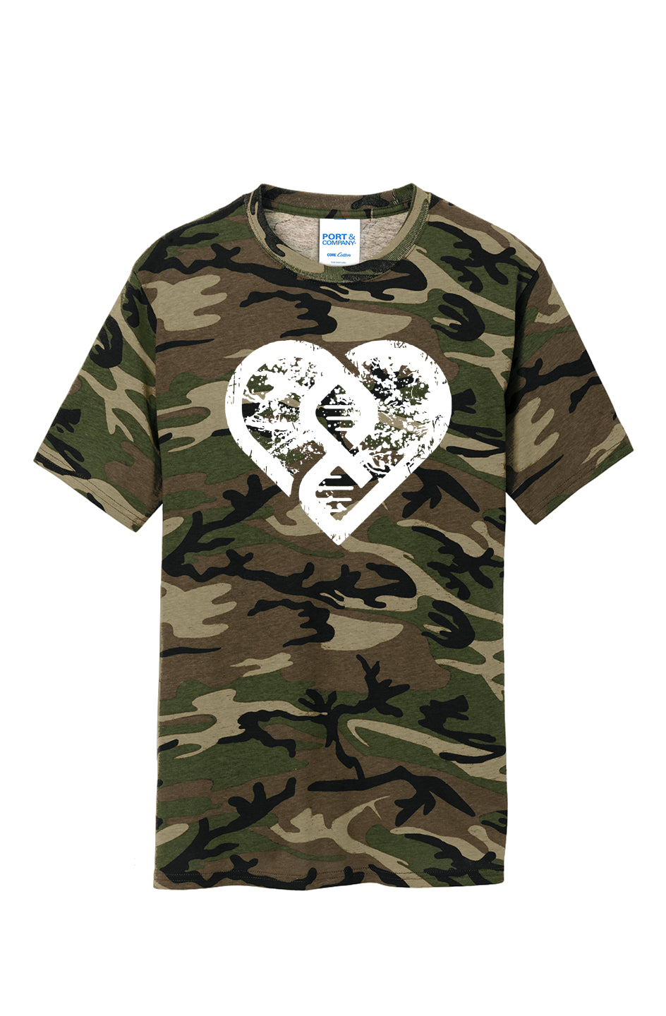 DNA Heart (Grunge) - Camo Tee