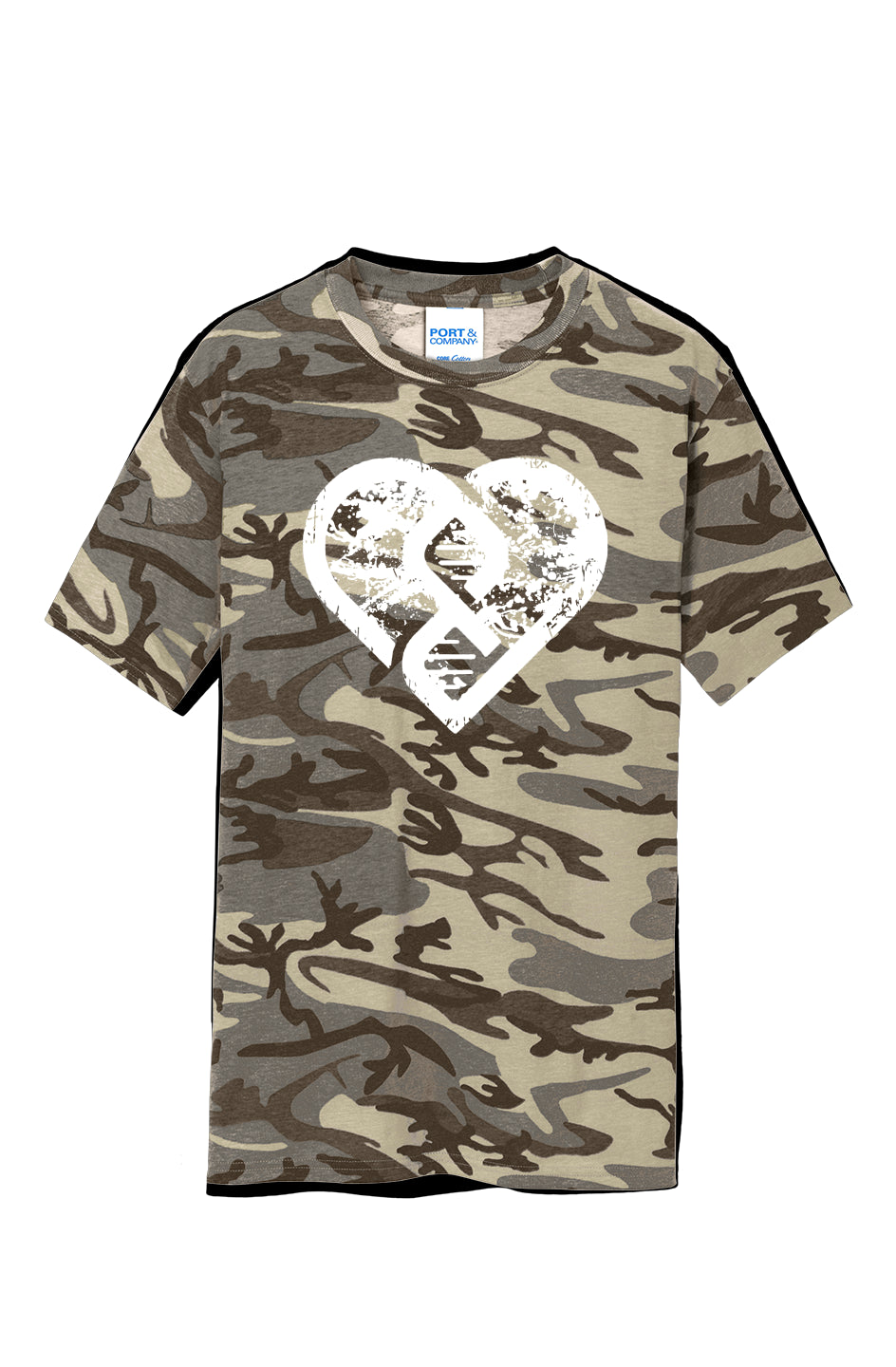 DNA Heart (Grunge) - Camo Tee