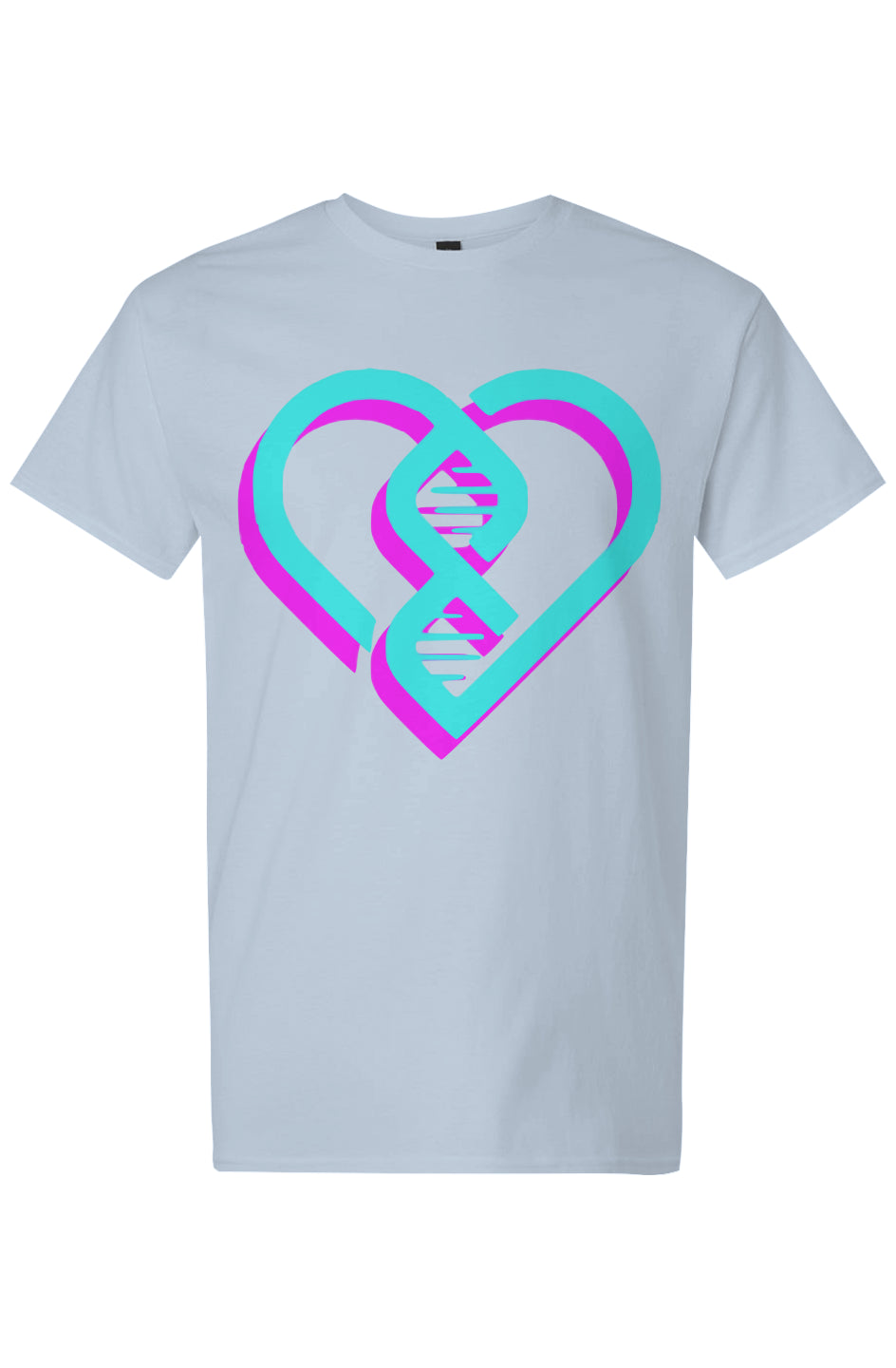 DNA Heart (Aqua/Fusia) Tee