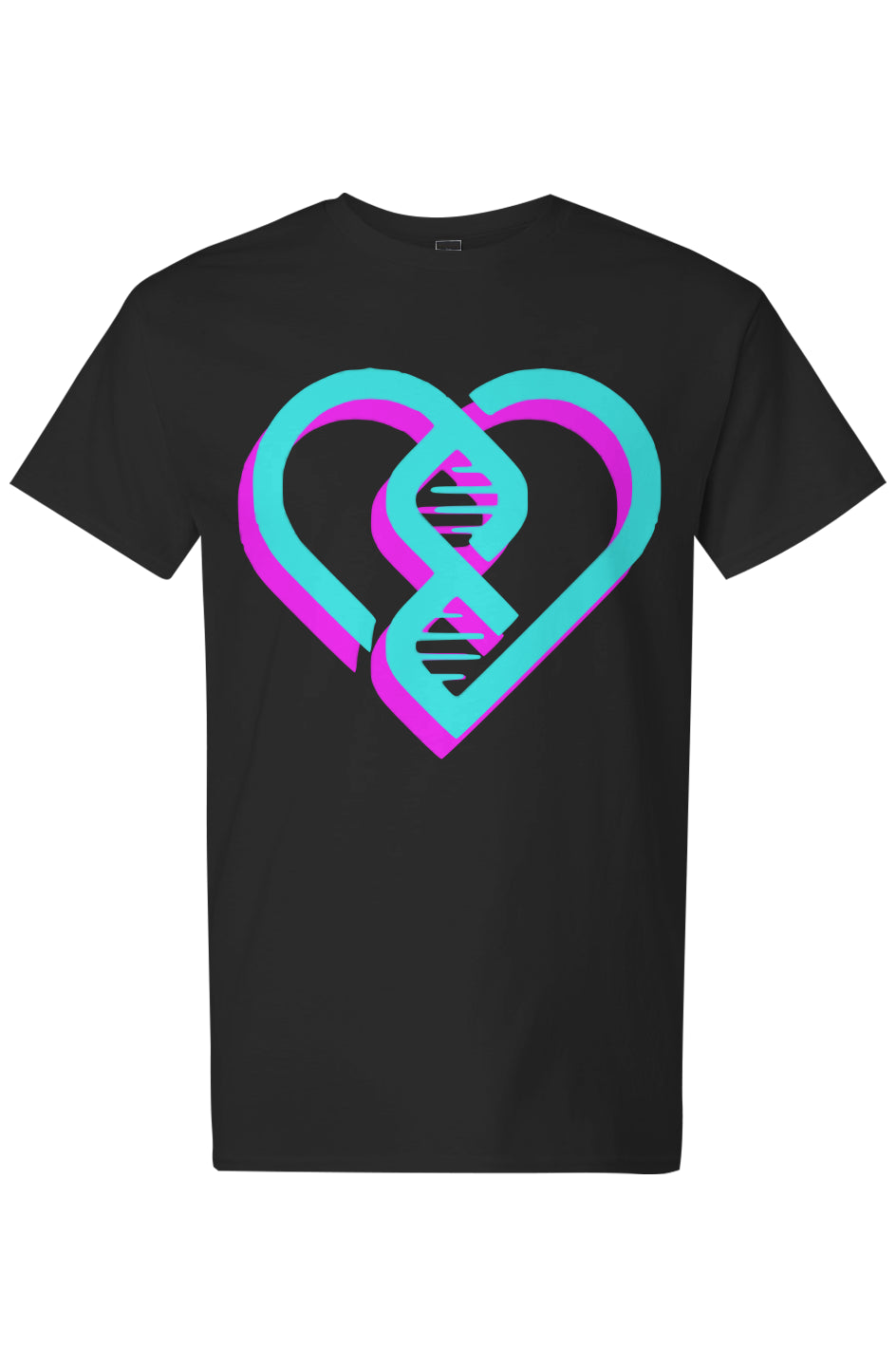 DNA Heart (Aqua/Fusia) Tee