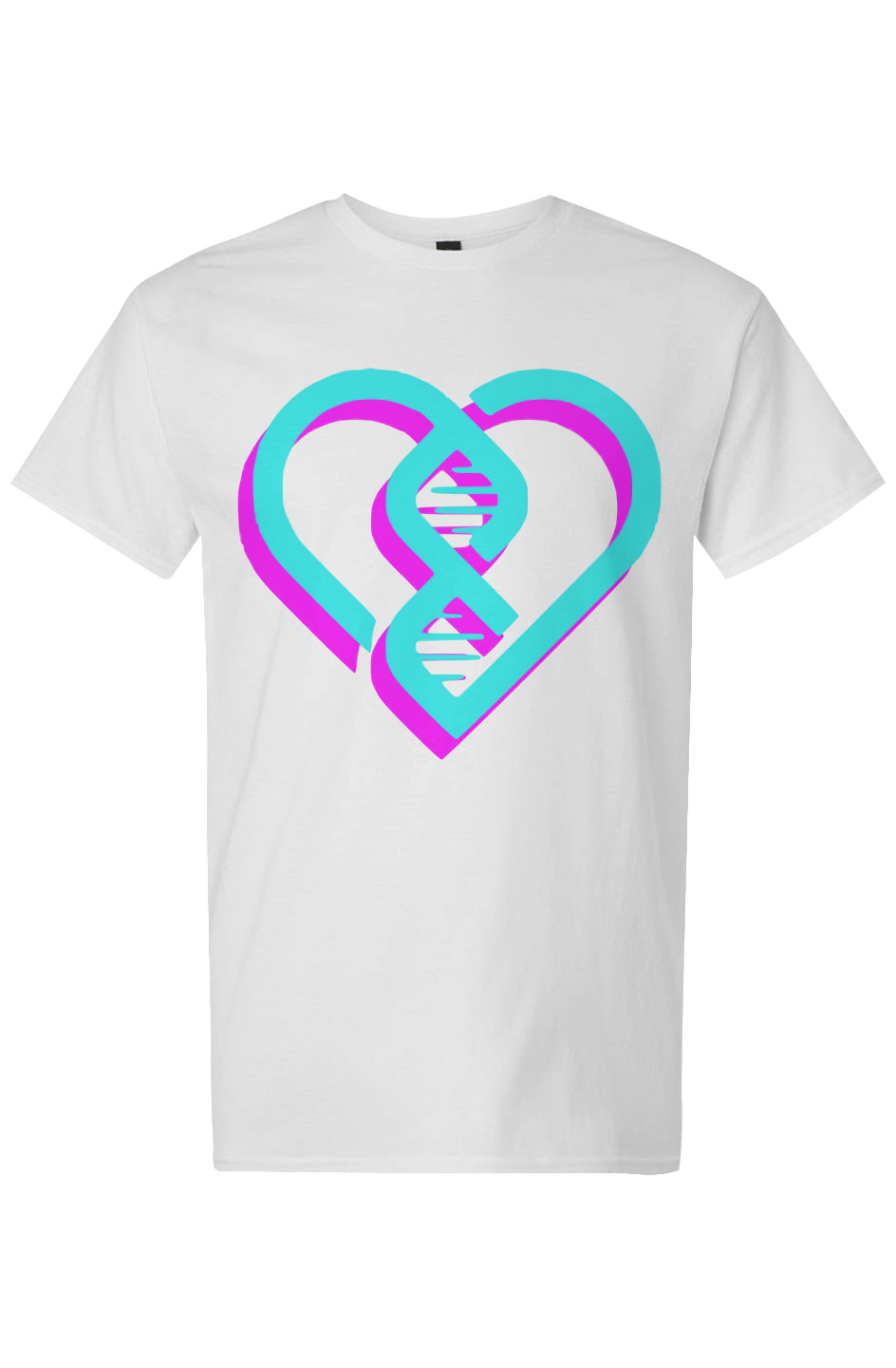 DNA Heart (Aqua/Fusia) Tee
