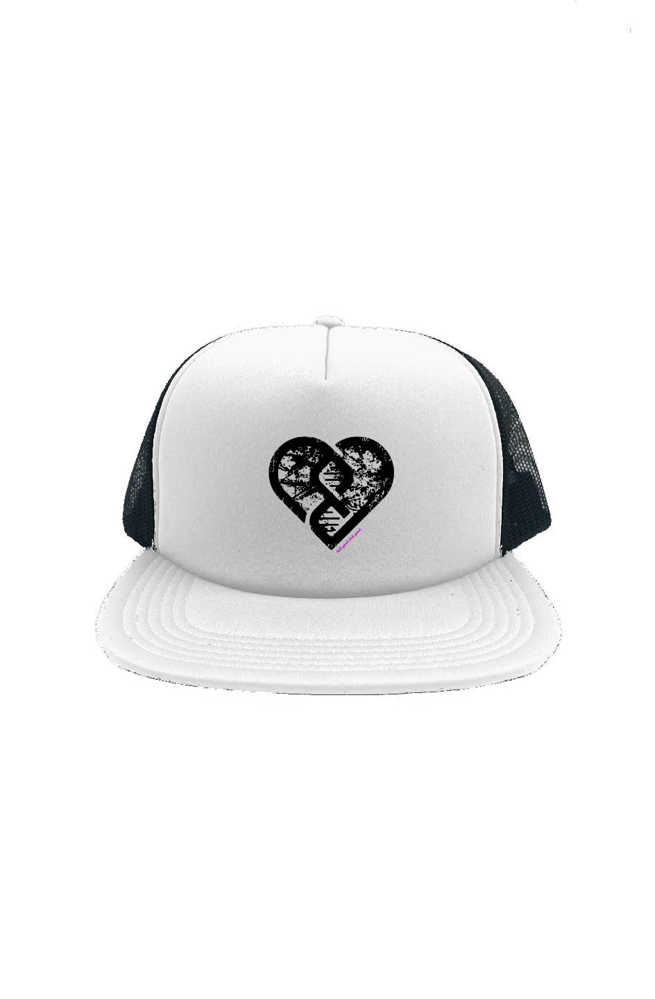 DNA Heart Grunge HYFY Foam Front Trucker Hat