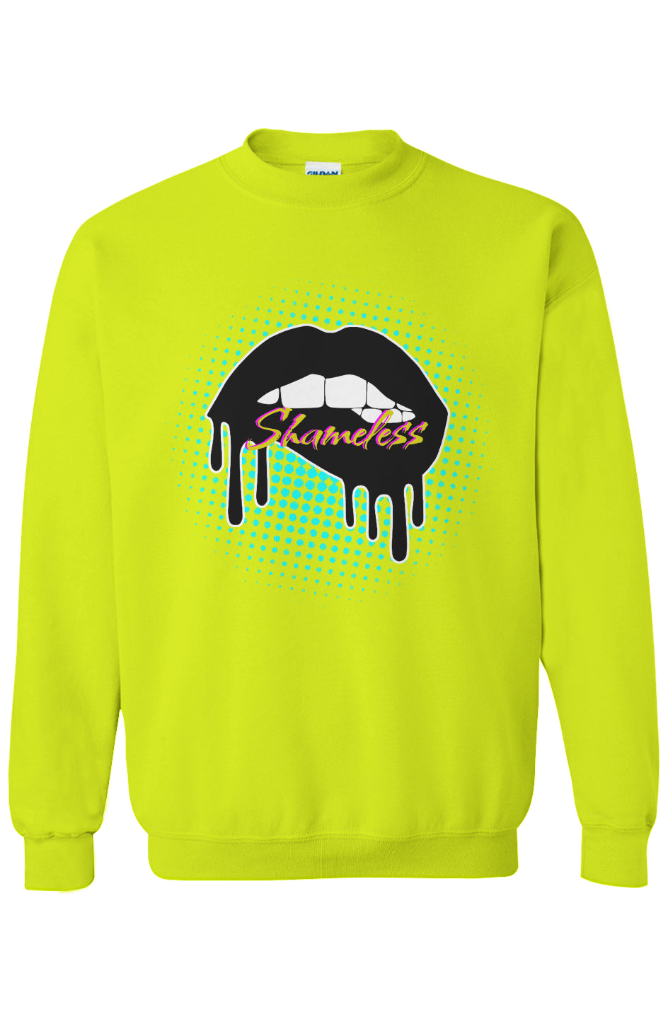 Shameless Lips High Visibility Crewneck Sweatshirt