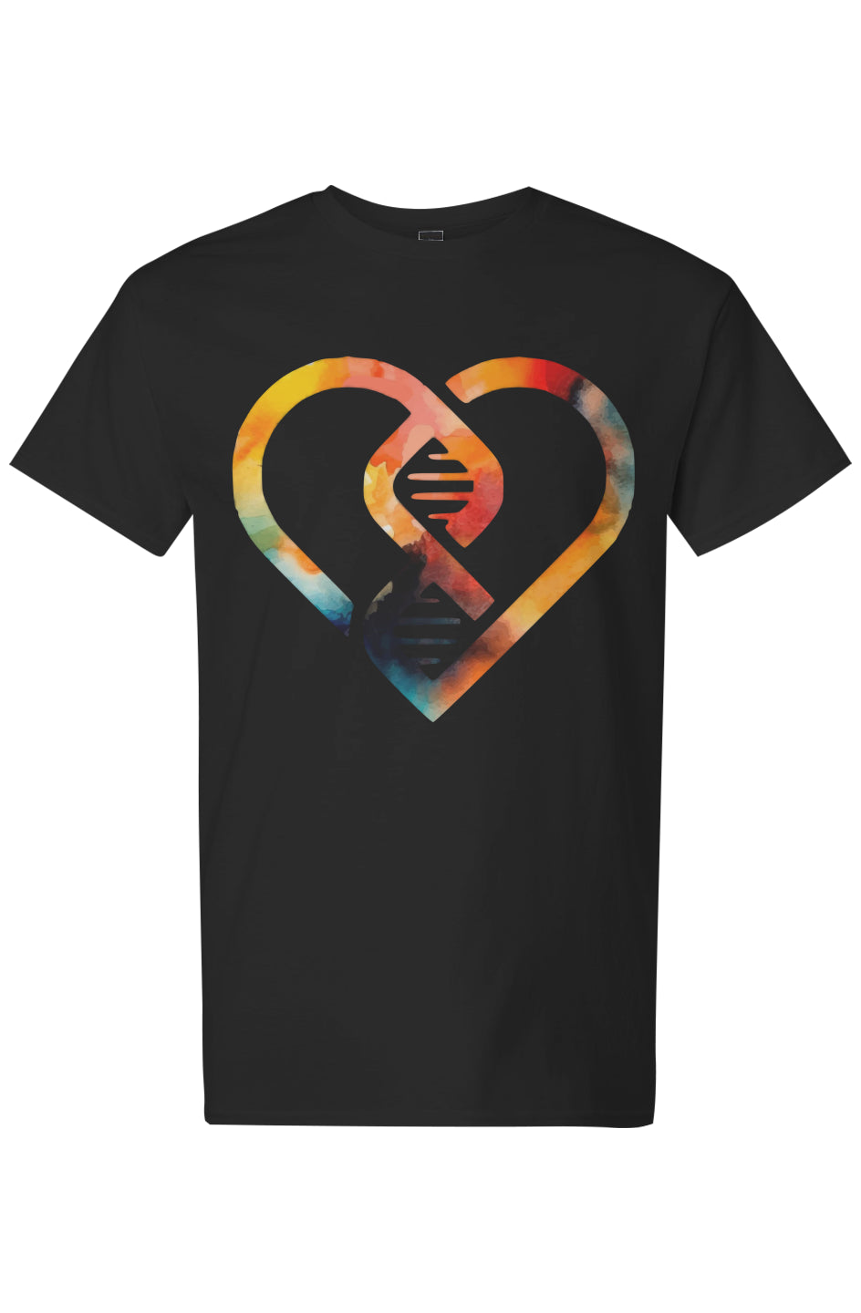Watercolor DNA Heart T-Shirt