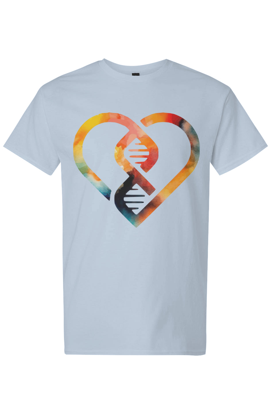 Watercolor DNA Heart T-Shirt