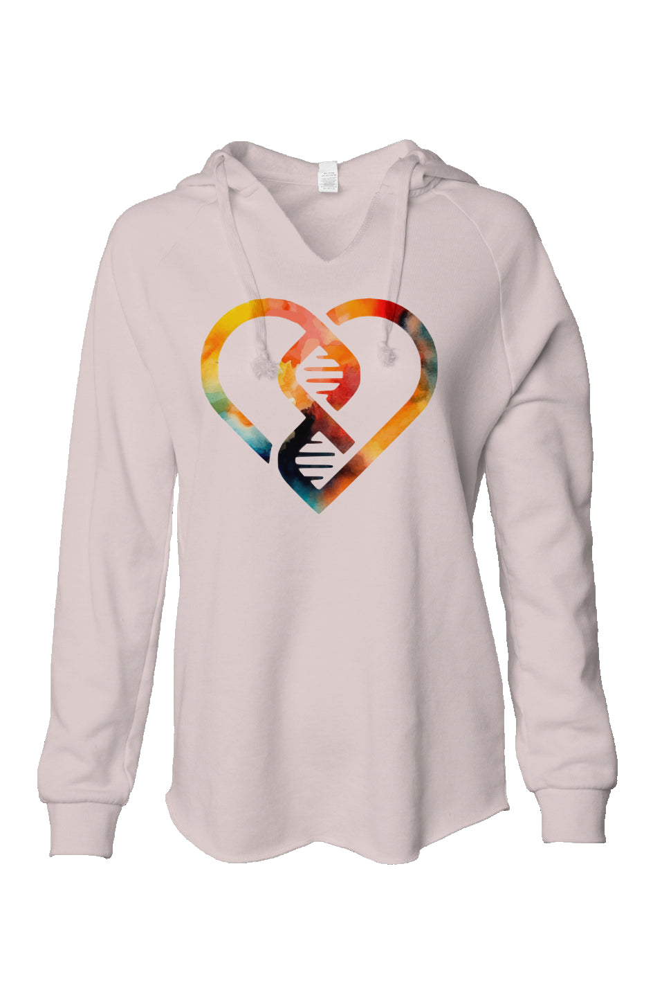 Watercolor DNA Heart Cali Wash Hooded Sweatshirt
