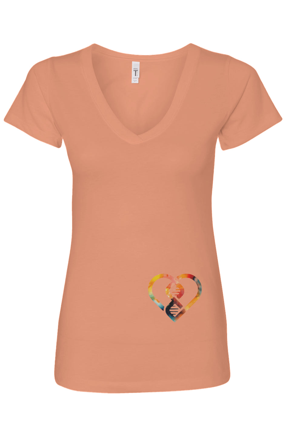 Watercolor DNA Heart V-Neck