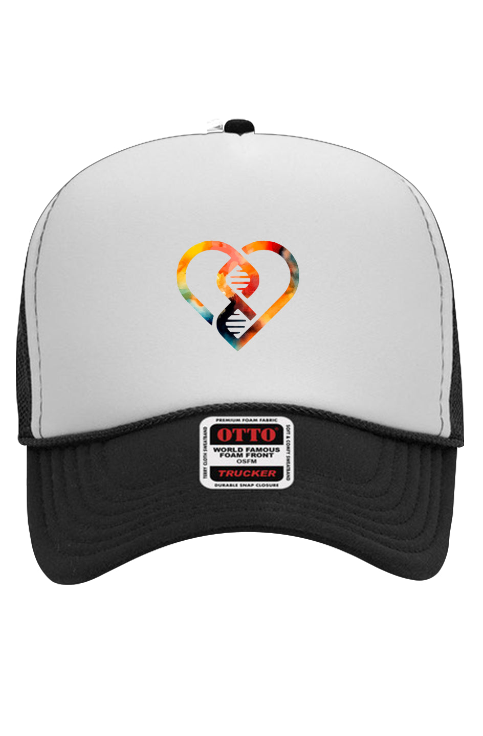 Watercolor DNA Heart Trucker Hat