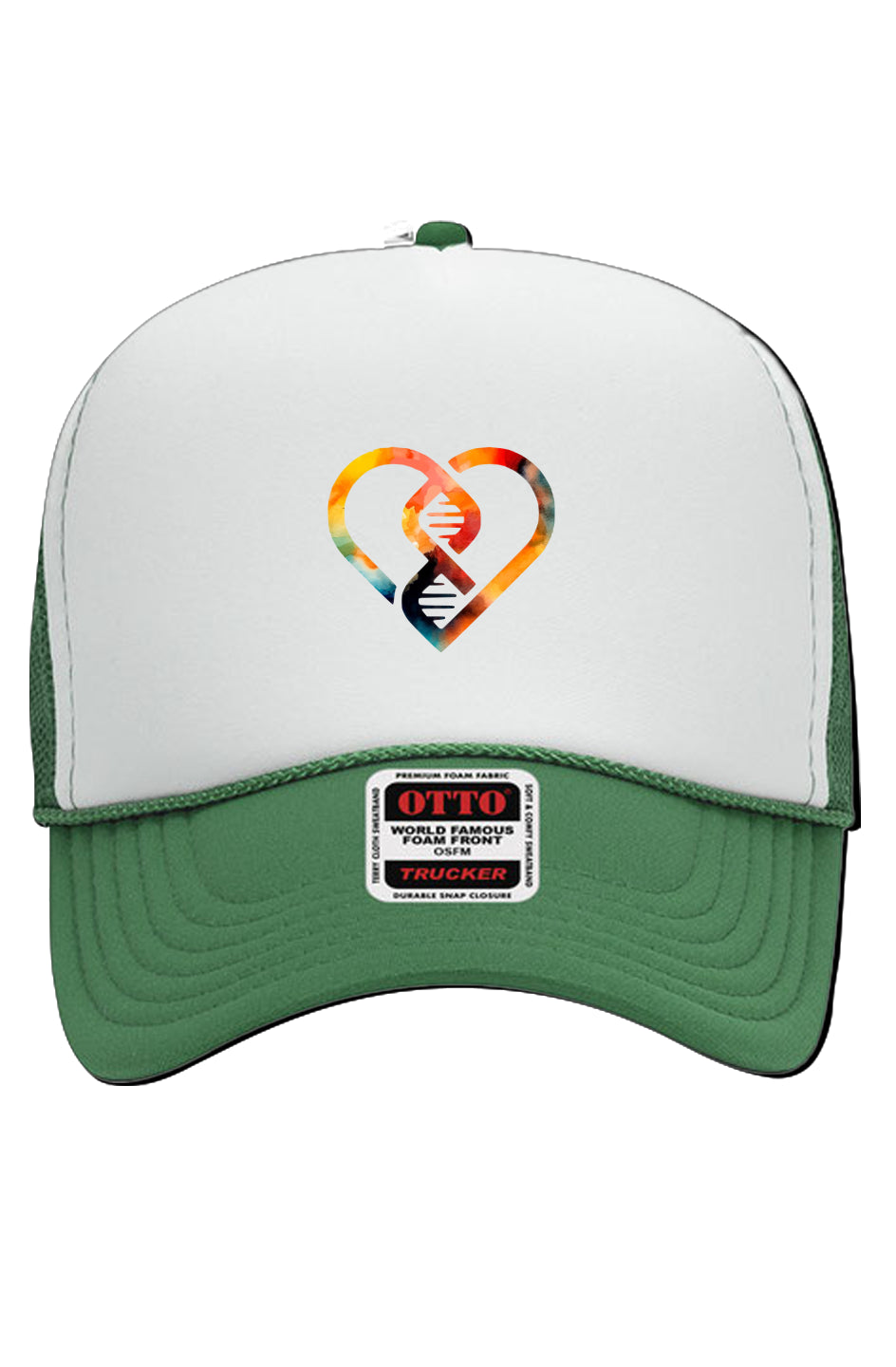 Watercolor DNA Heart Trucker Hat