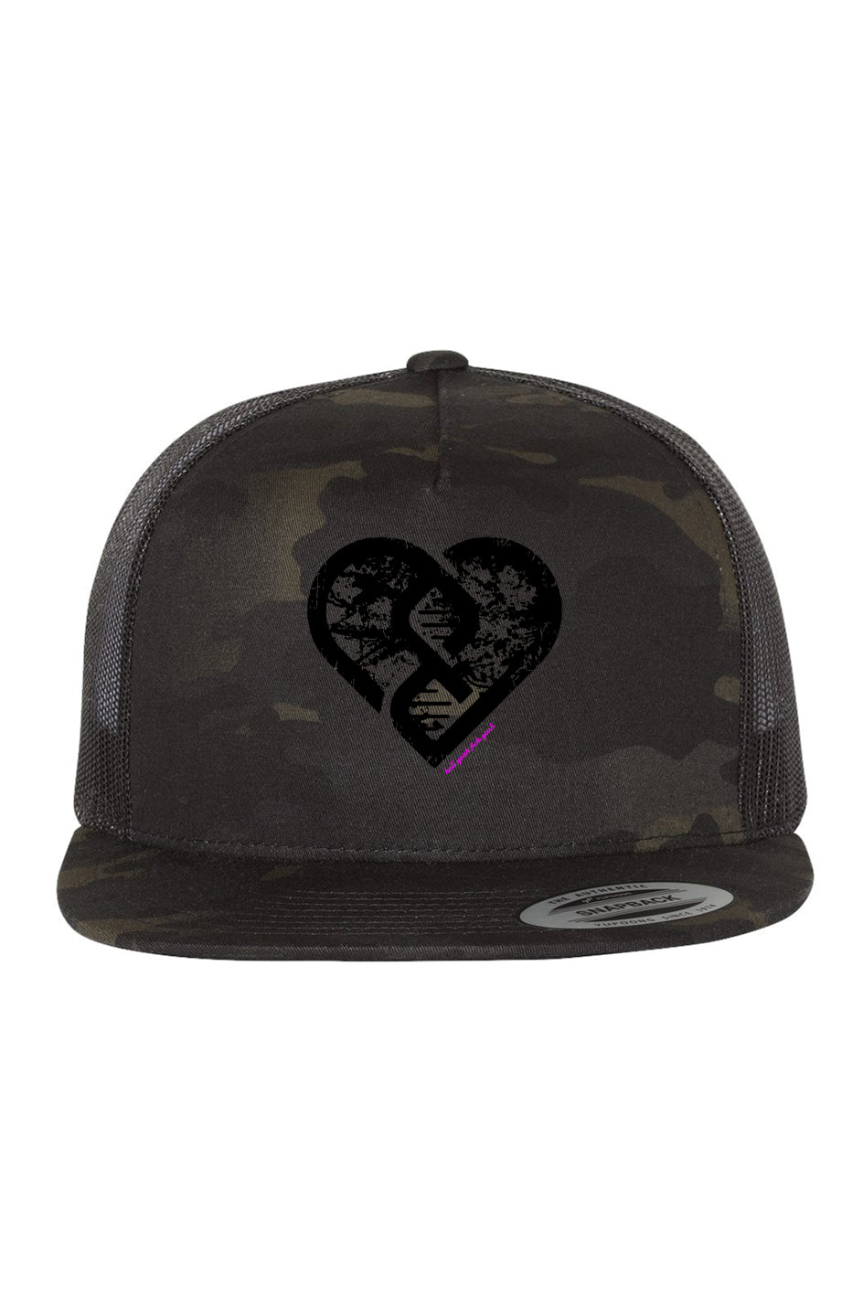 Grunge Heart HYFY Multicam Black/ Black Trucker Cap