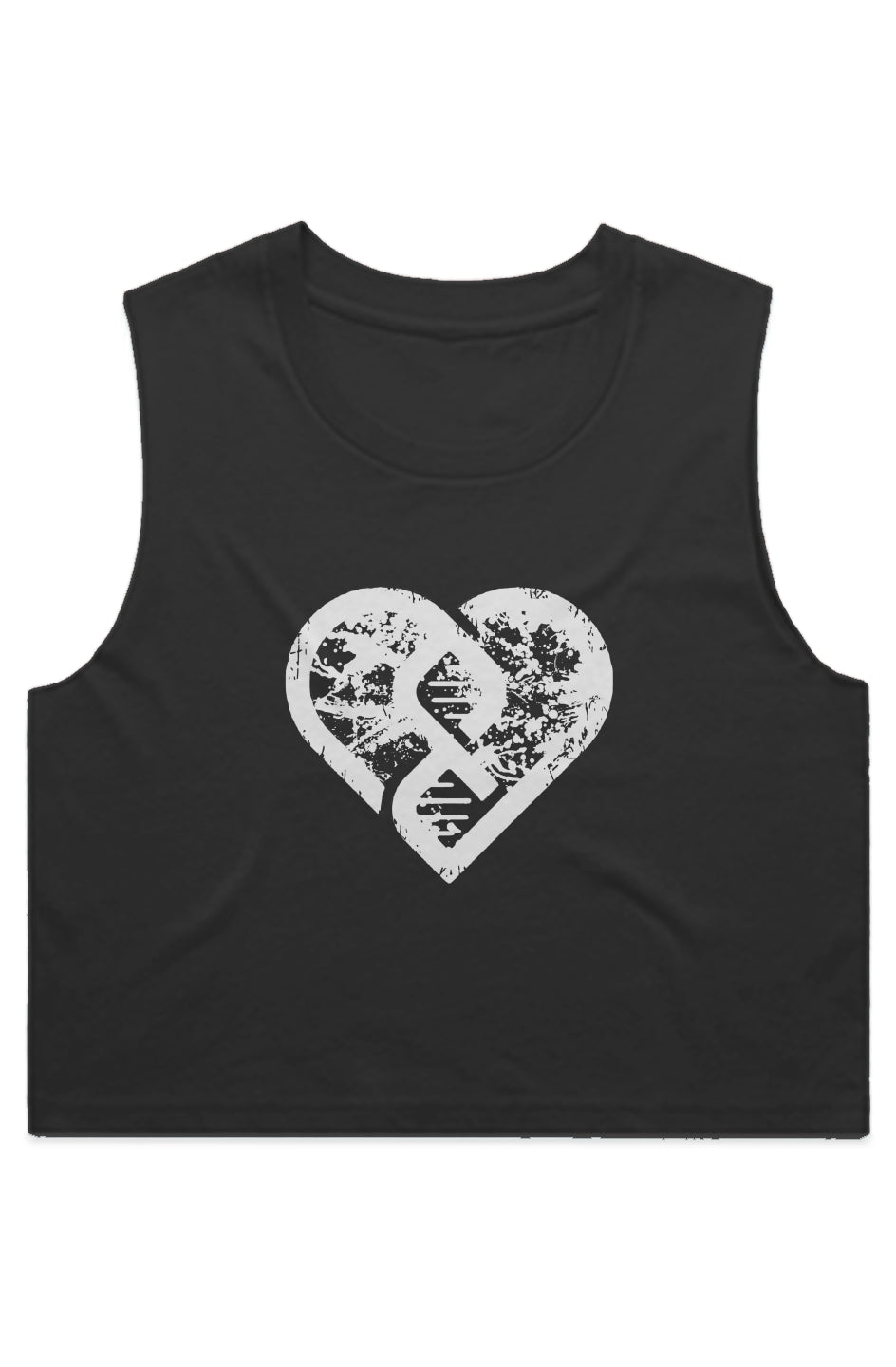 Grunge Heart Crop Tank