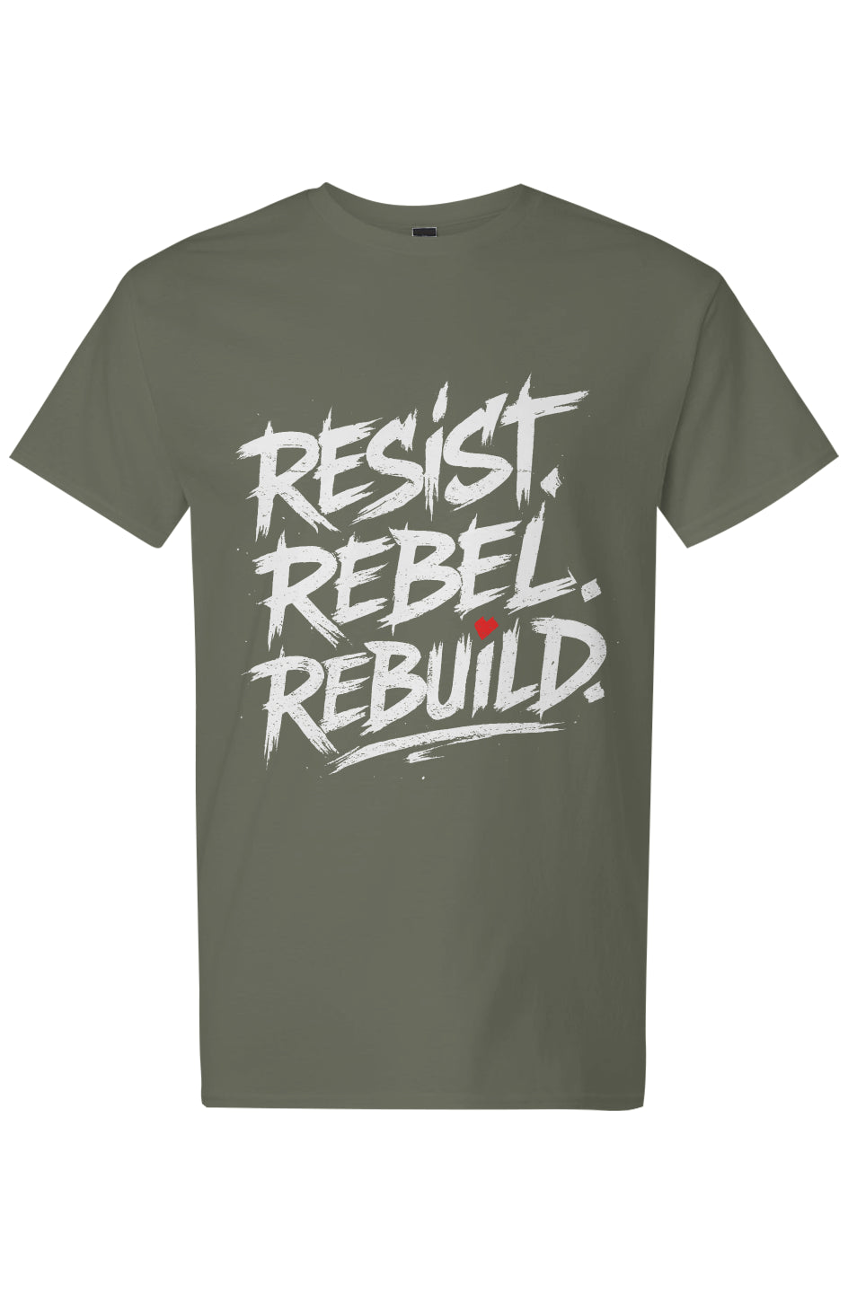Daredevil T-Shirt Inspired Resist Rebel Rebuild (White Ink) T-Shirt