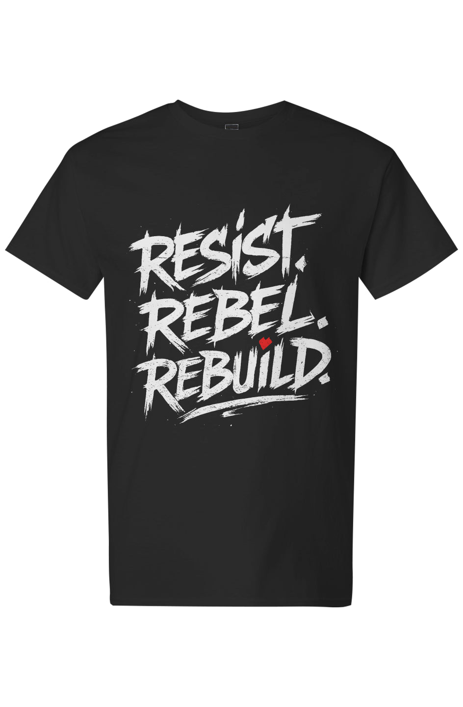 Daredevil T-Shirt Inspired Resist Rebel Rebuild (White Ink) T-Shirt