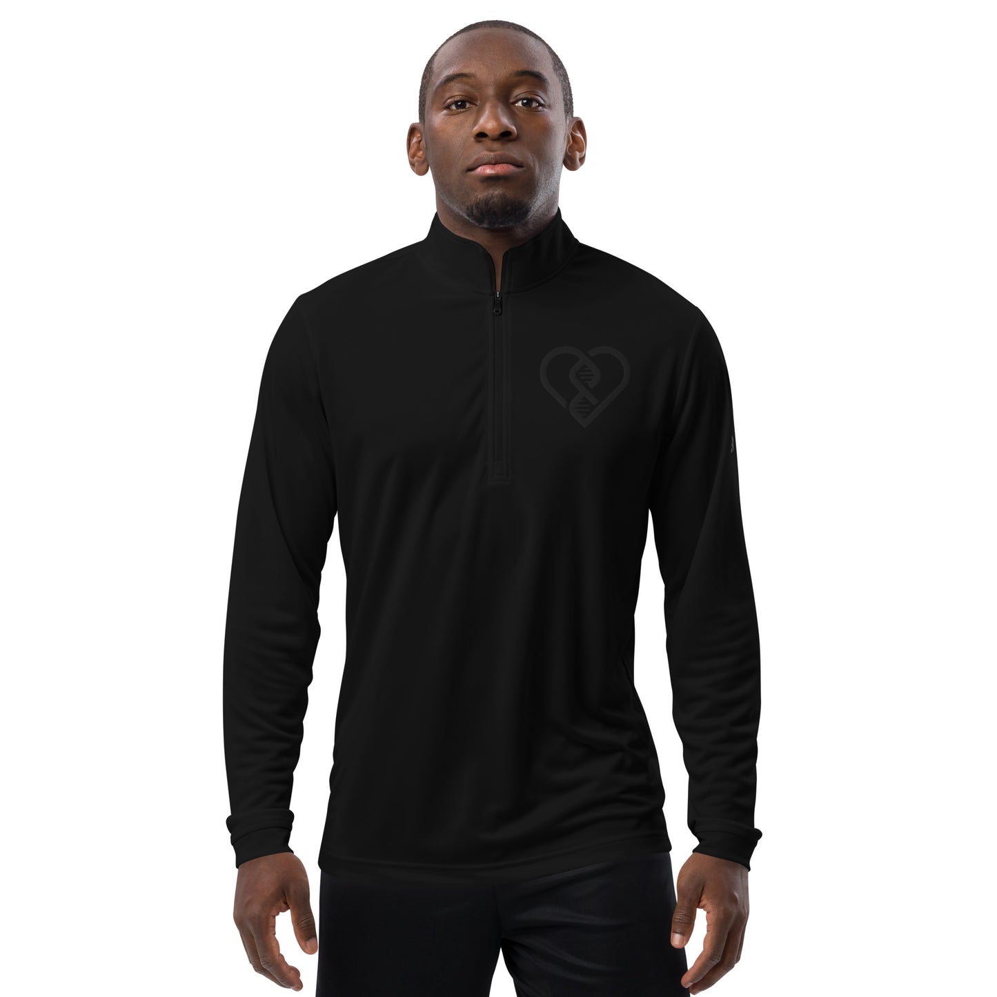 DNA Heart Logo (Embroidered) - Adidas Quarter Zip Pullover