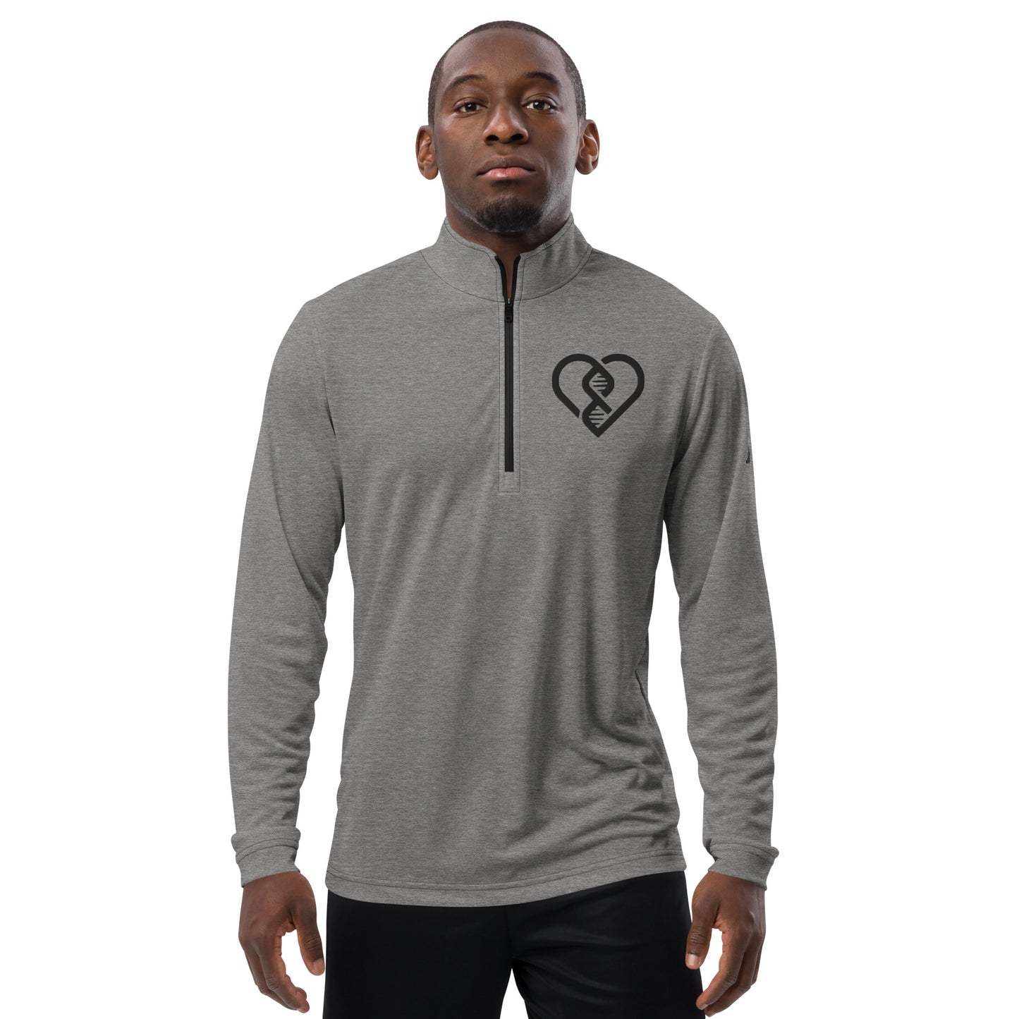 DNA Heart Logo (Embroidered) - Adidas Quarter Zip Pullover