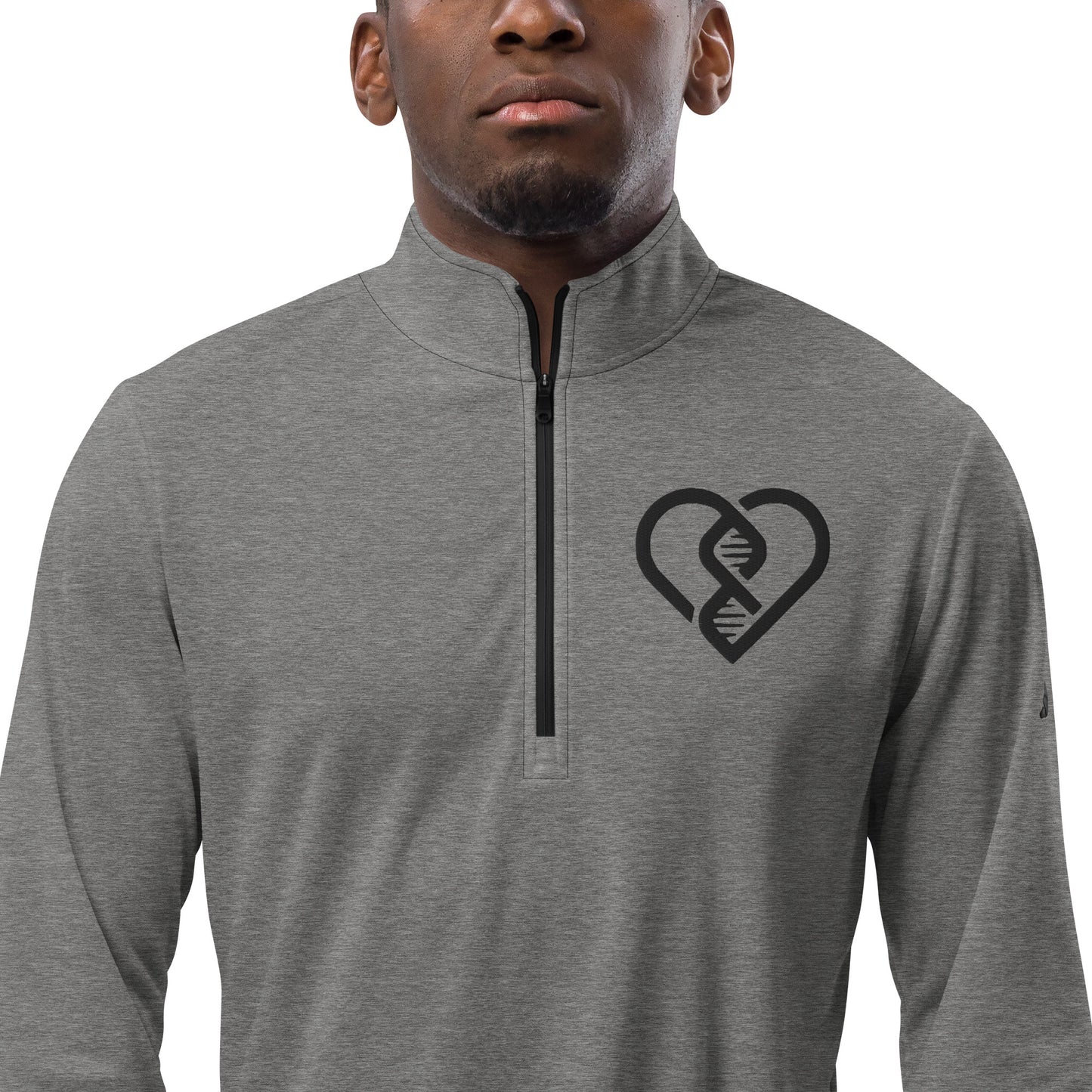 DNA Heart Logo (Embroidered) - Adidas Quarter Zip Pullover