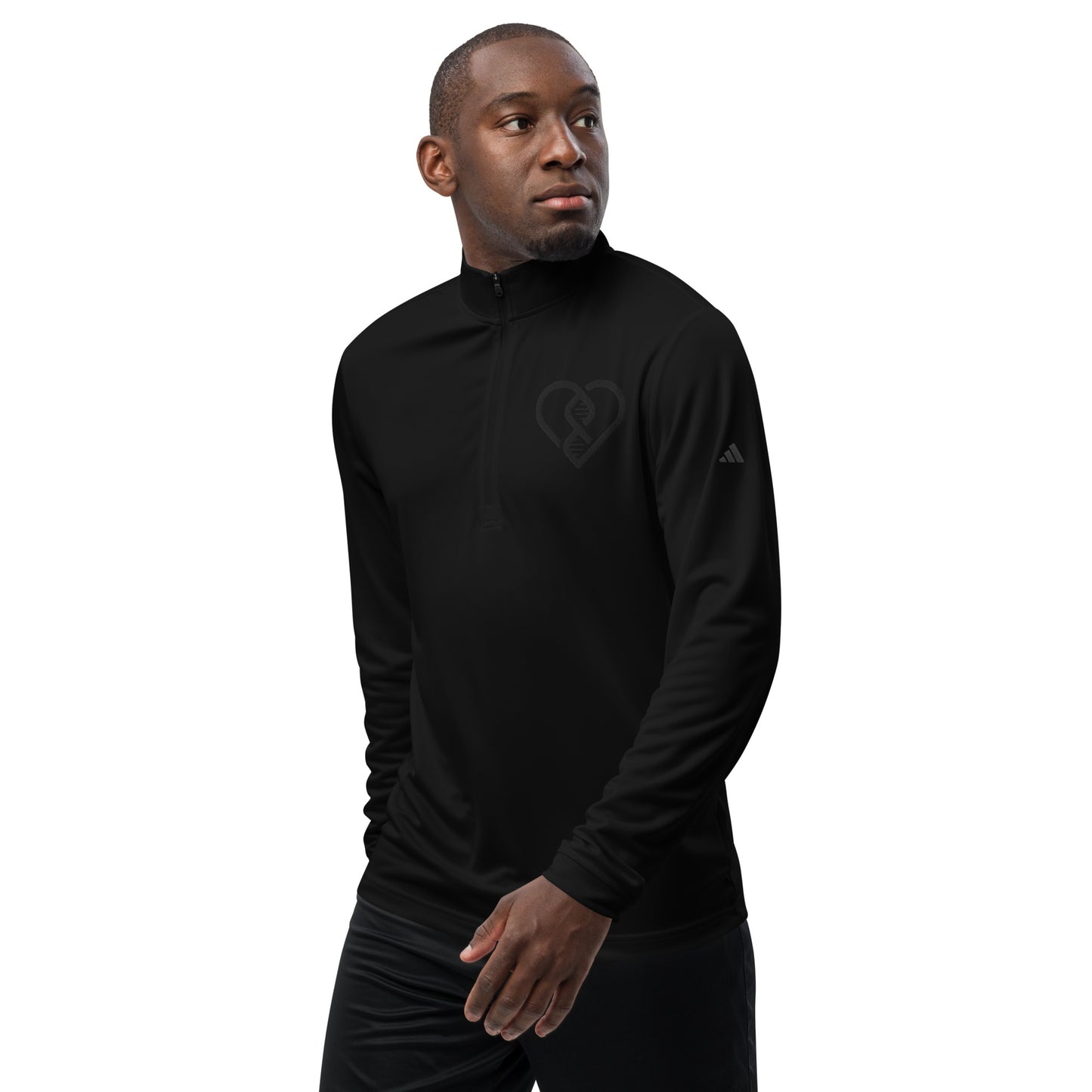 DNA Heart Logo (Embroidered) - Adidas Quarter Zip Pullover