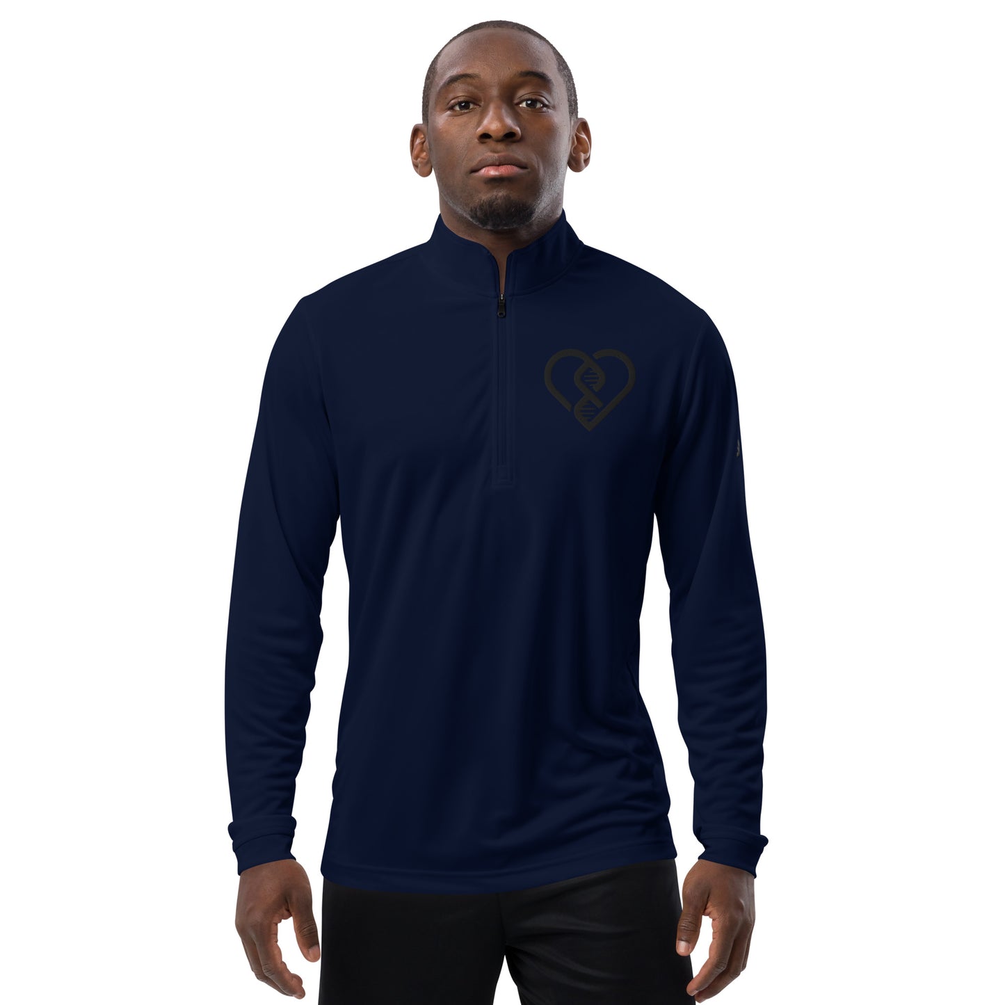 DNA Heart Logo (Embroidered) - Adidas Quarter Zip Pullover