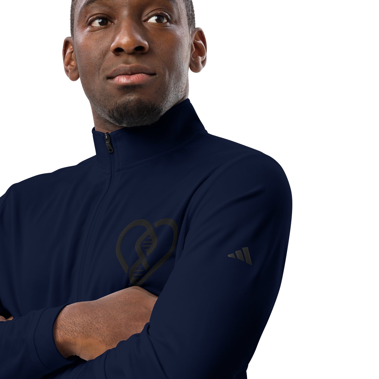 DNA Heart Logo (Embroidered) - Adidas Quarter Zip Pullover
