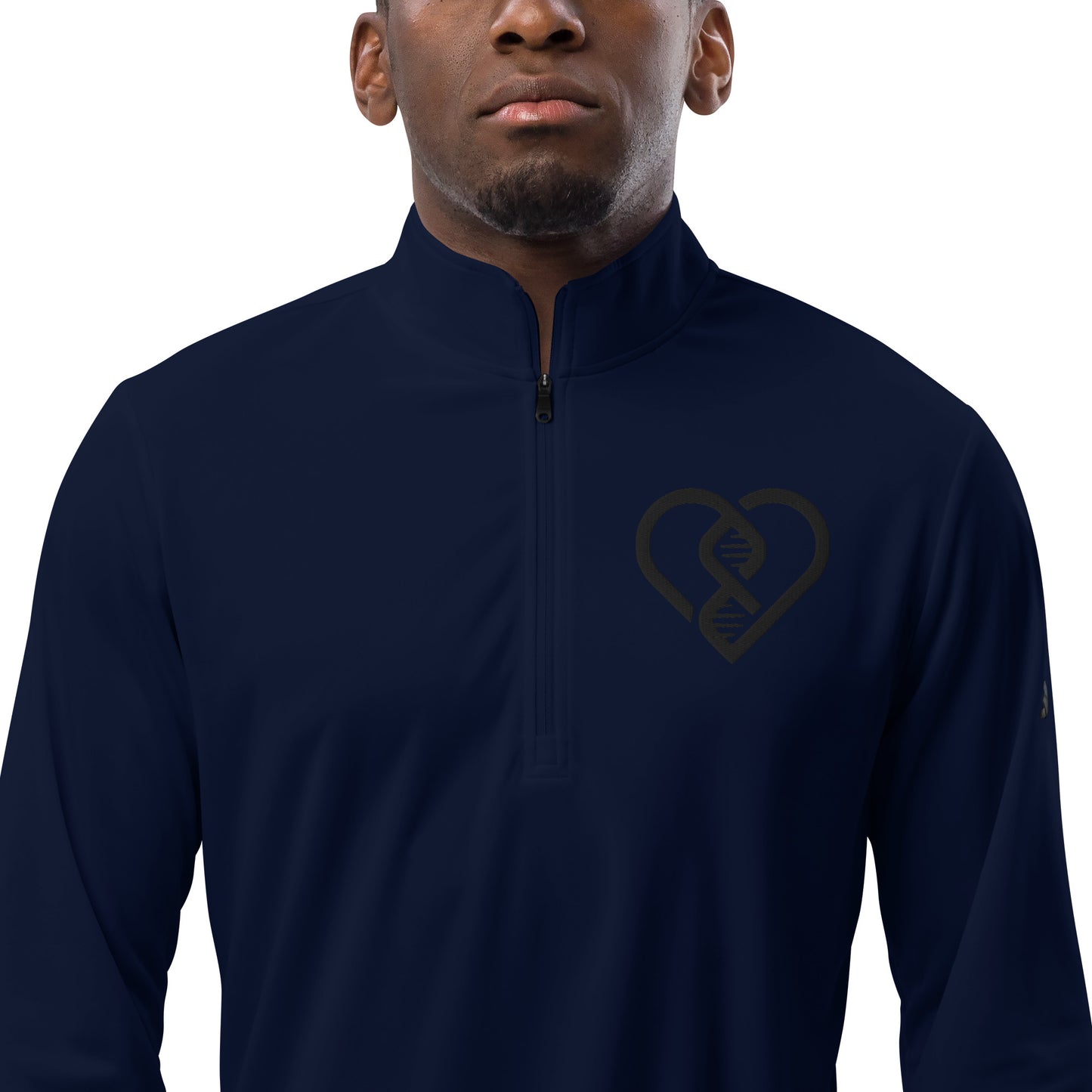 DNA Heart Logo (Embroidered) - Adidas Quarter Zip Pullover