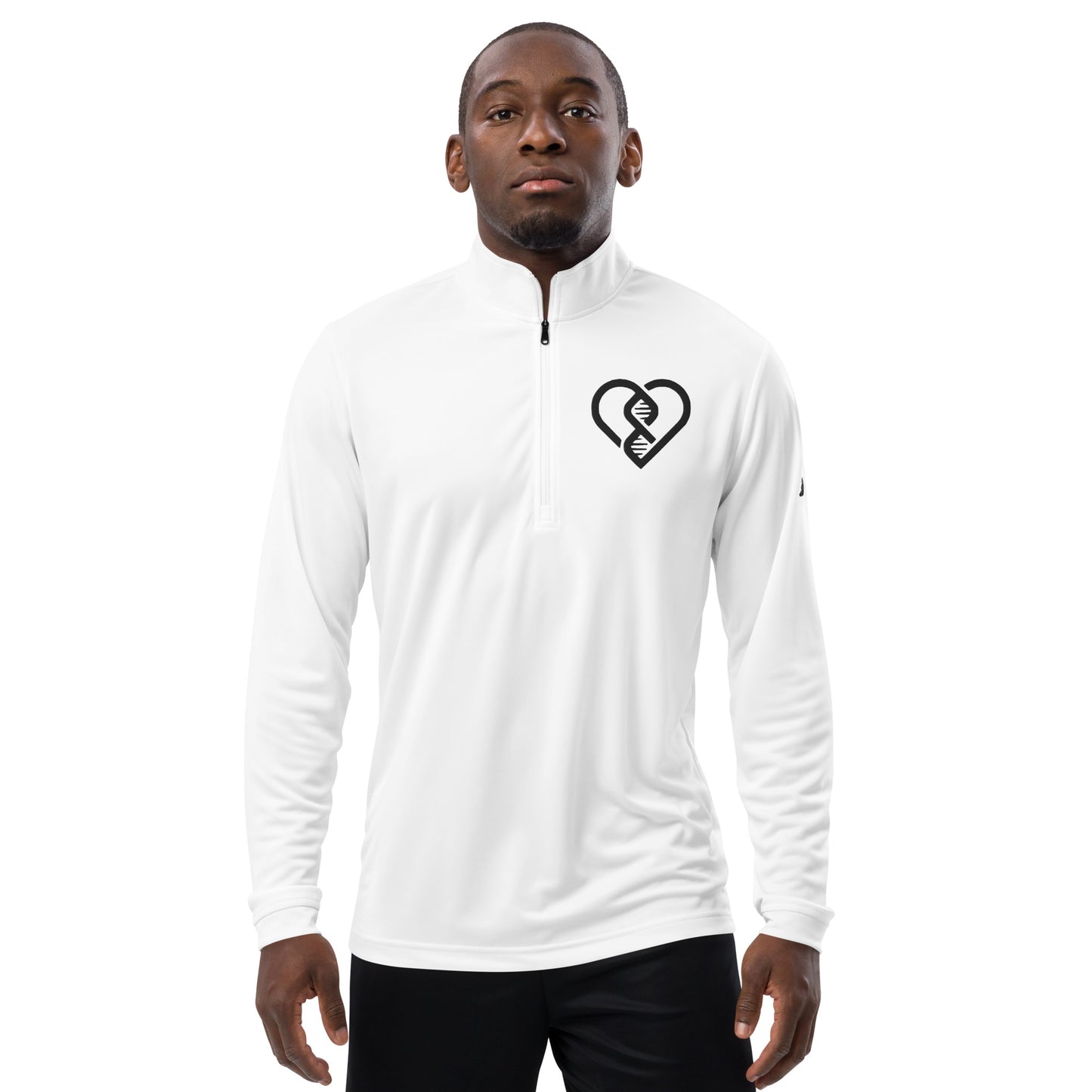 DNA Heart Logo (Embroidered) - Adidas Quarter Zip Pullover