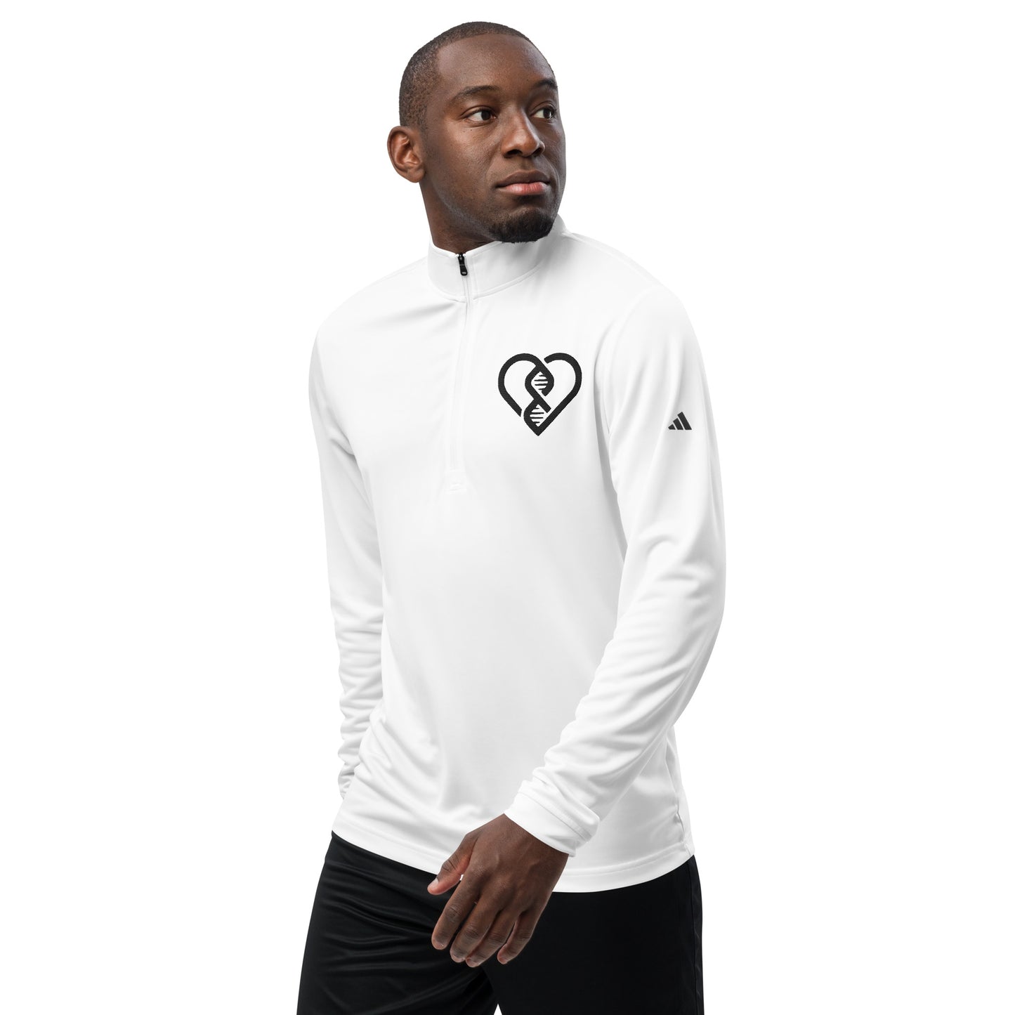DNA Heart Logo (Embroidered) - Adidas Quarter Zip Pullover