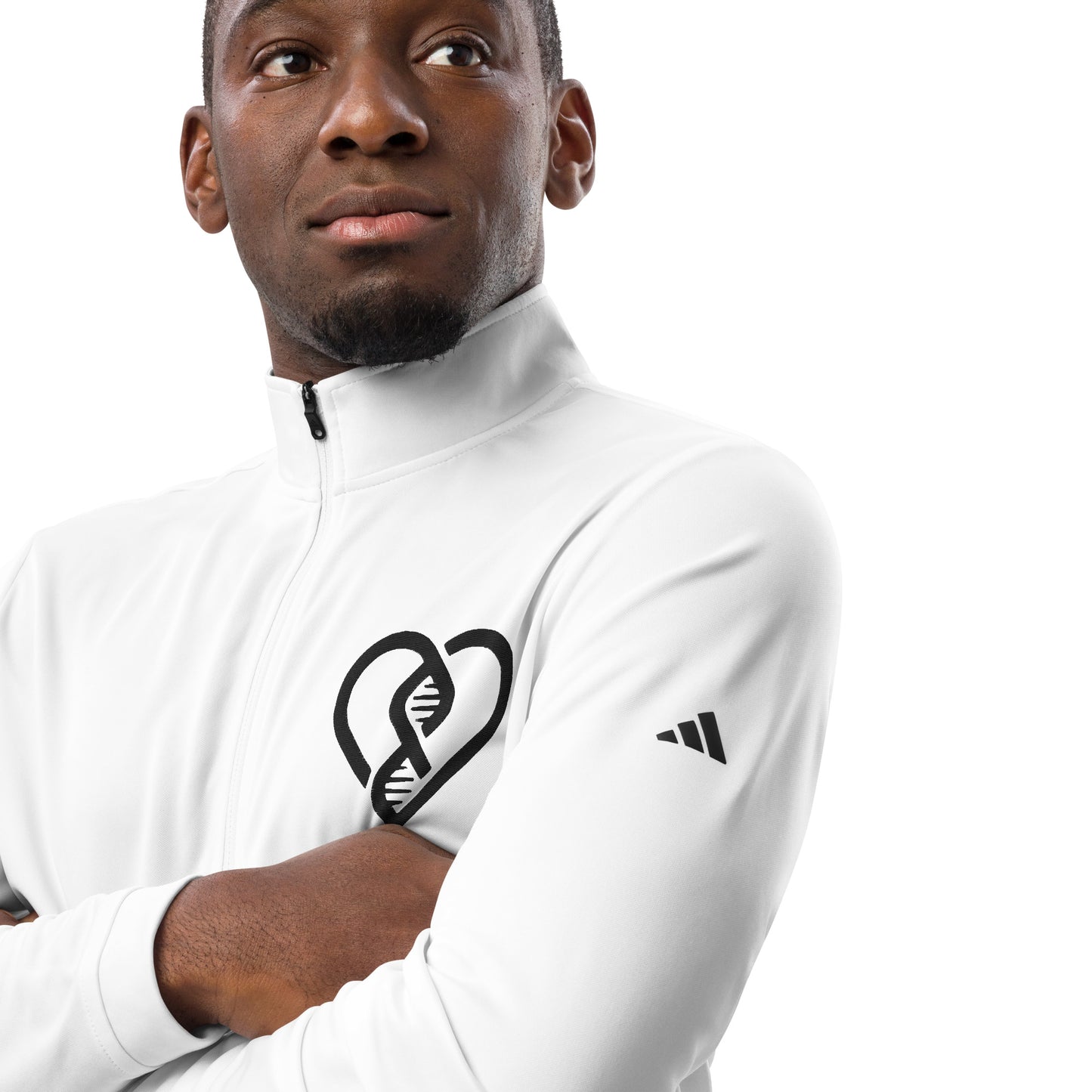 DNA Heart Logo (Embroidered) - Adidas Quarter Zip Pullover