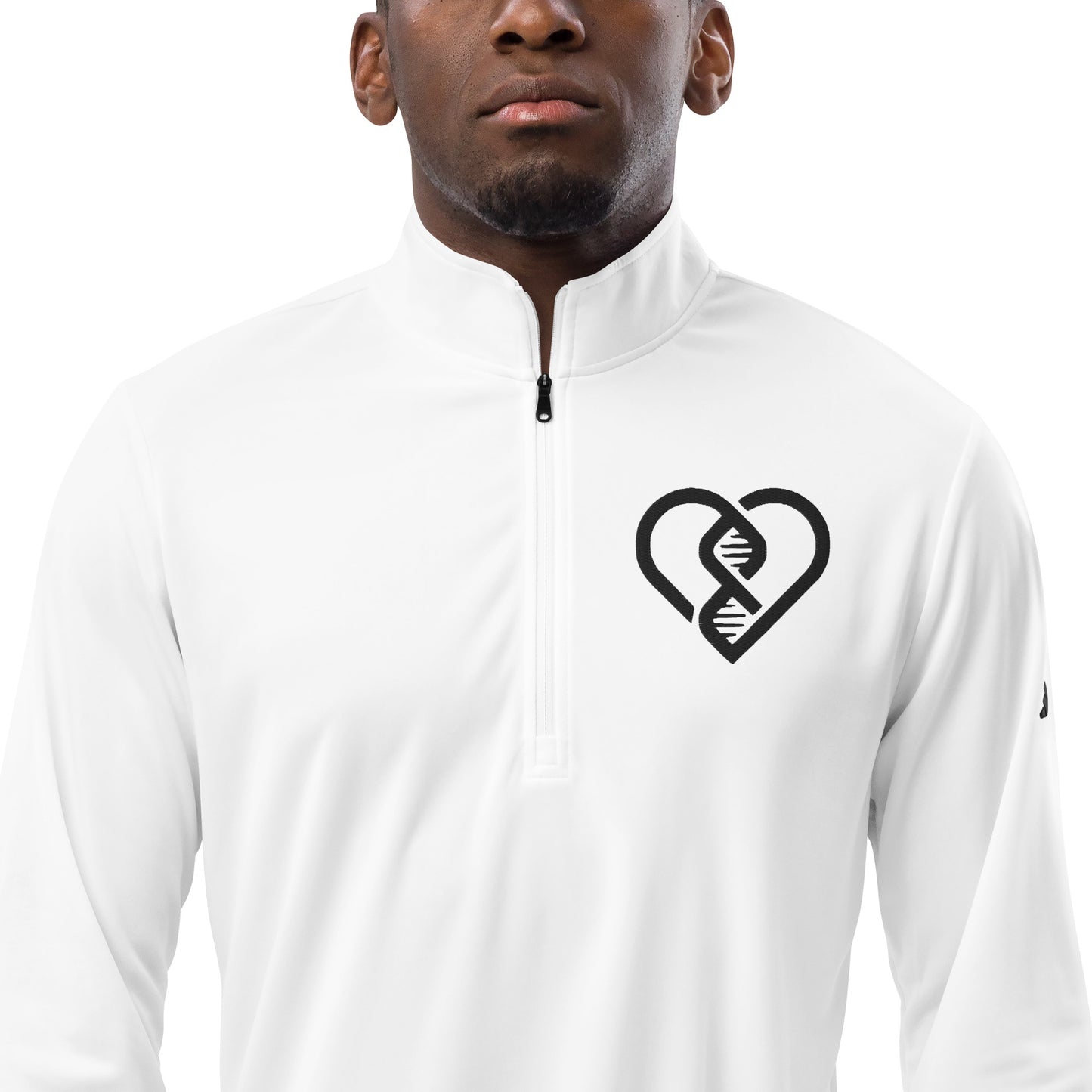 DNA Heart Logo (Embroidered) - Adidas Quarter Zip Pullover