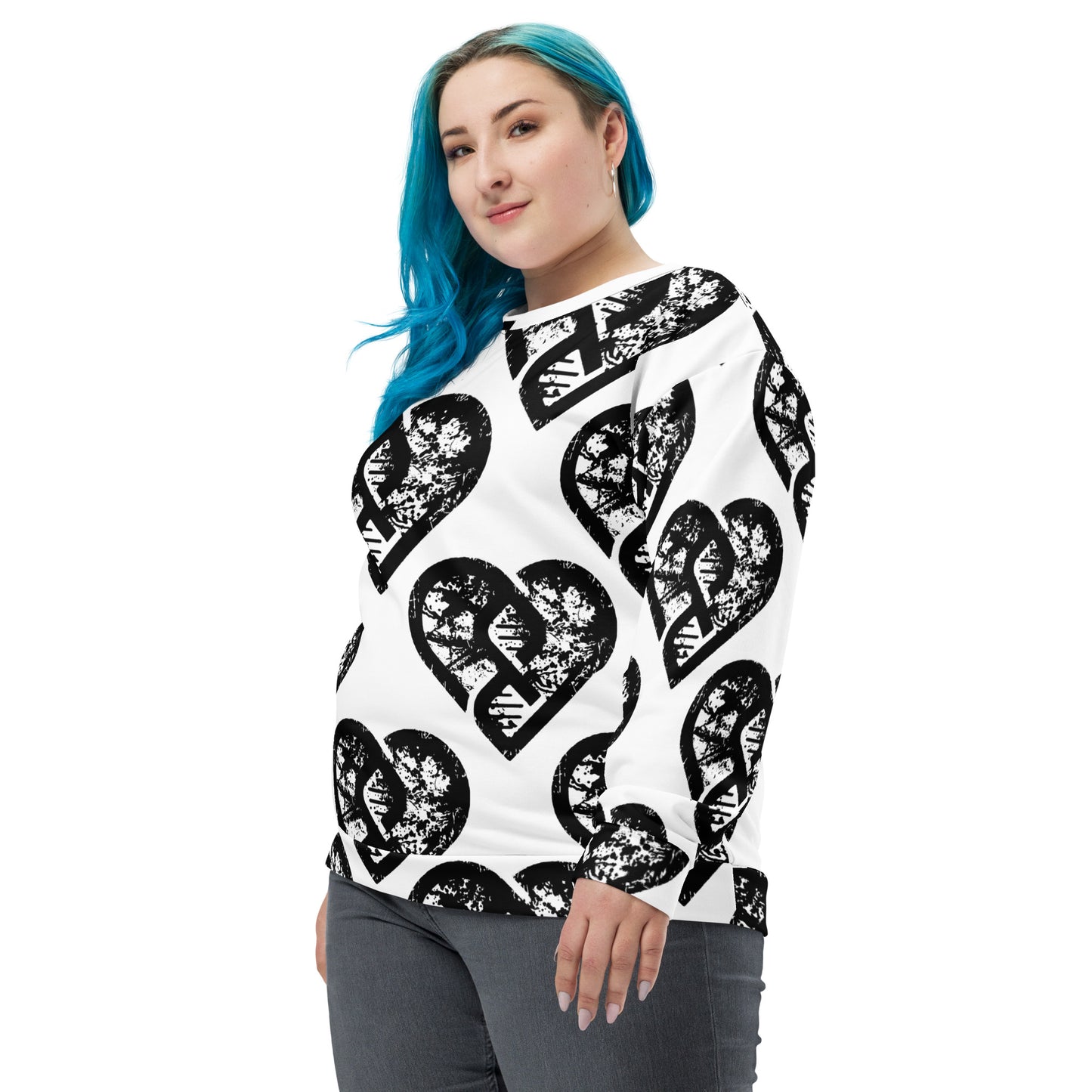 Heart Pattern (Grunge) Sweatshirt