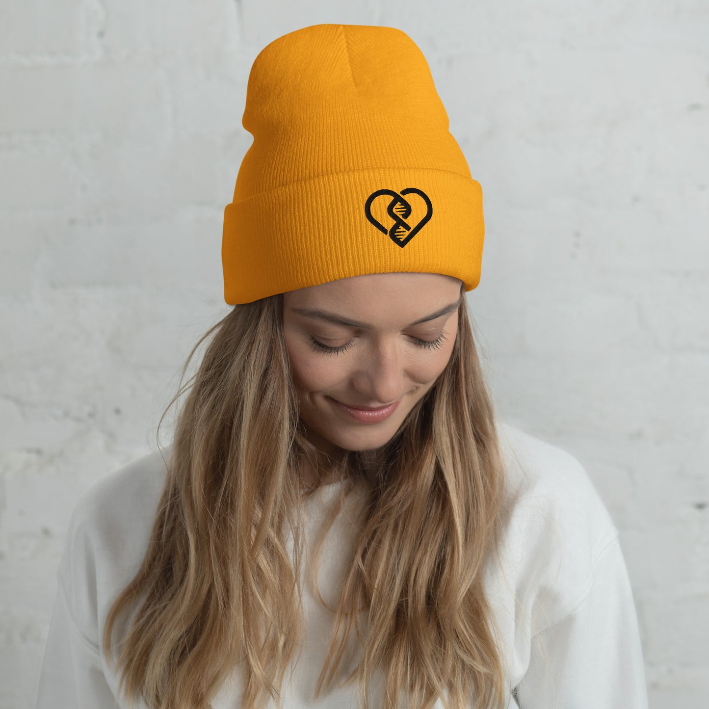 DNA Heart Embroidered Beanie