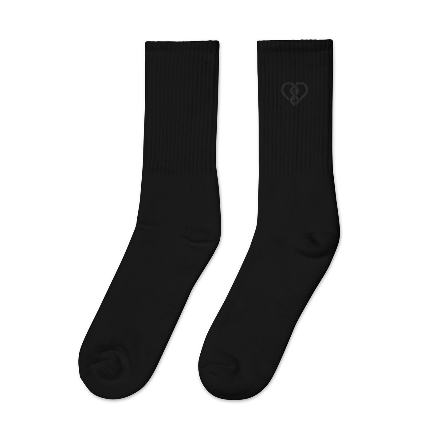 DNA Heart Logo Embroidered socks