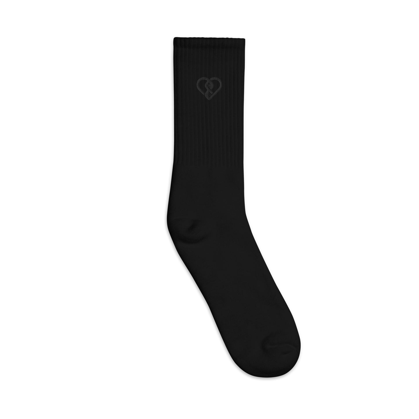 DNA Heart Logo Embroidered socks