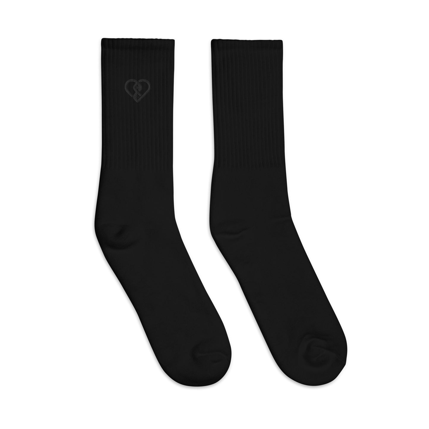 DNA Heart Logo Embroidered socks
