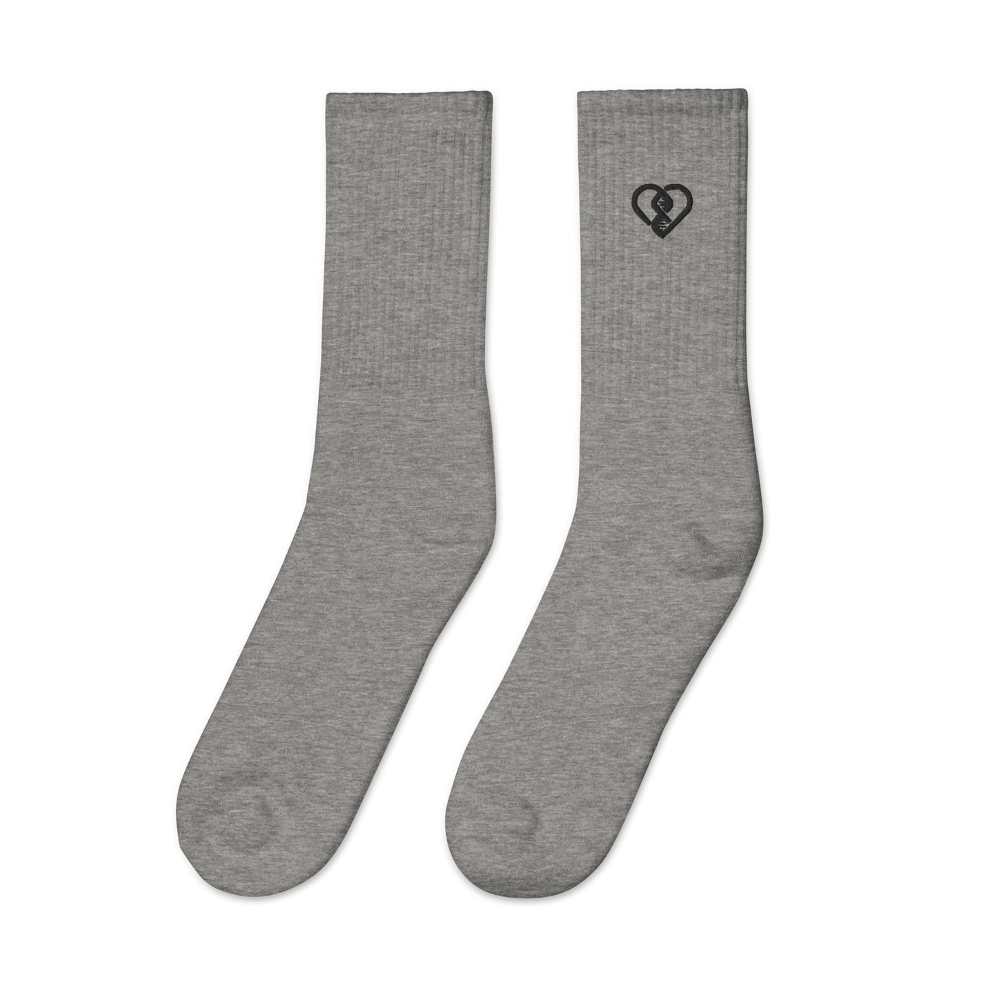 DNA Heart Logo Embroidered socks