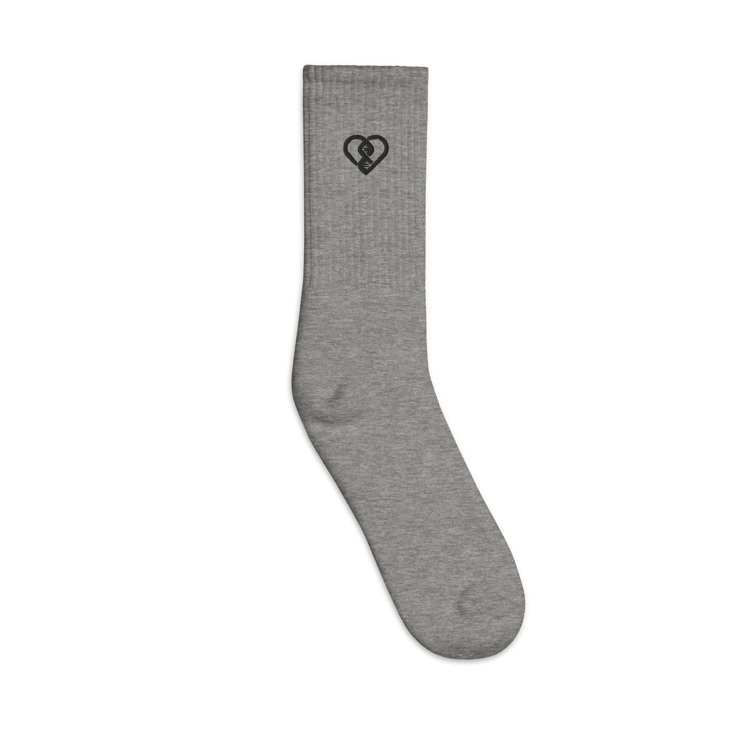 DNA Heart Logo Embroidered socks