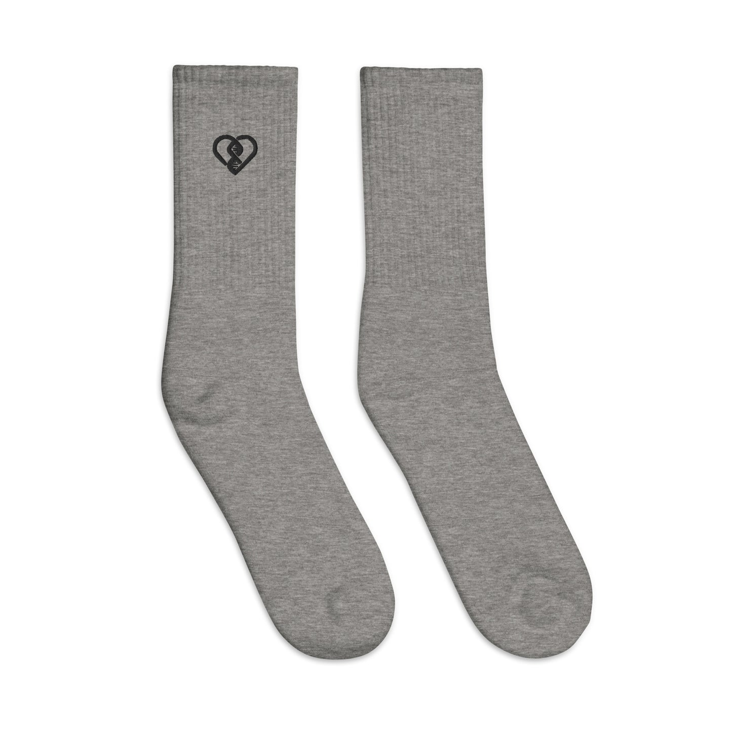 DNA Heart Logo Embroidered socks