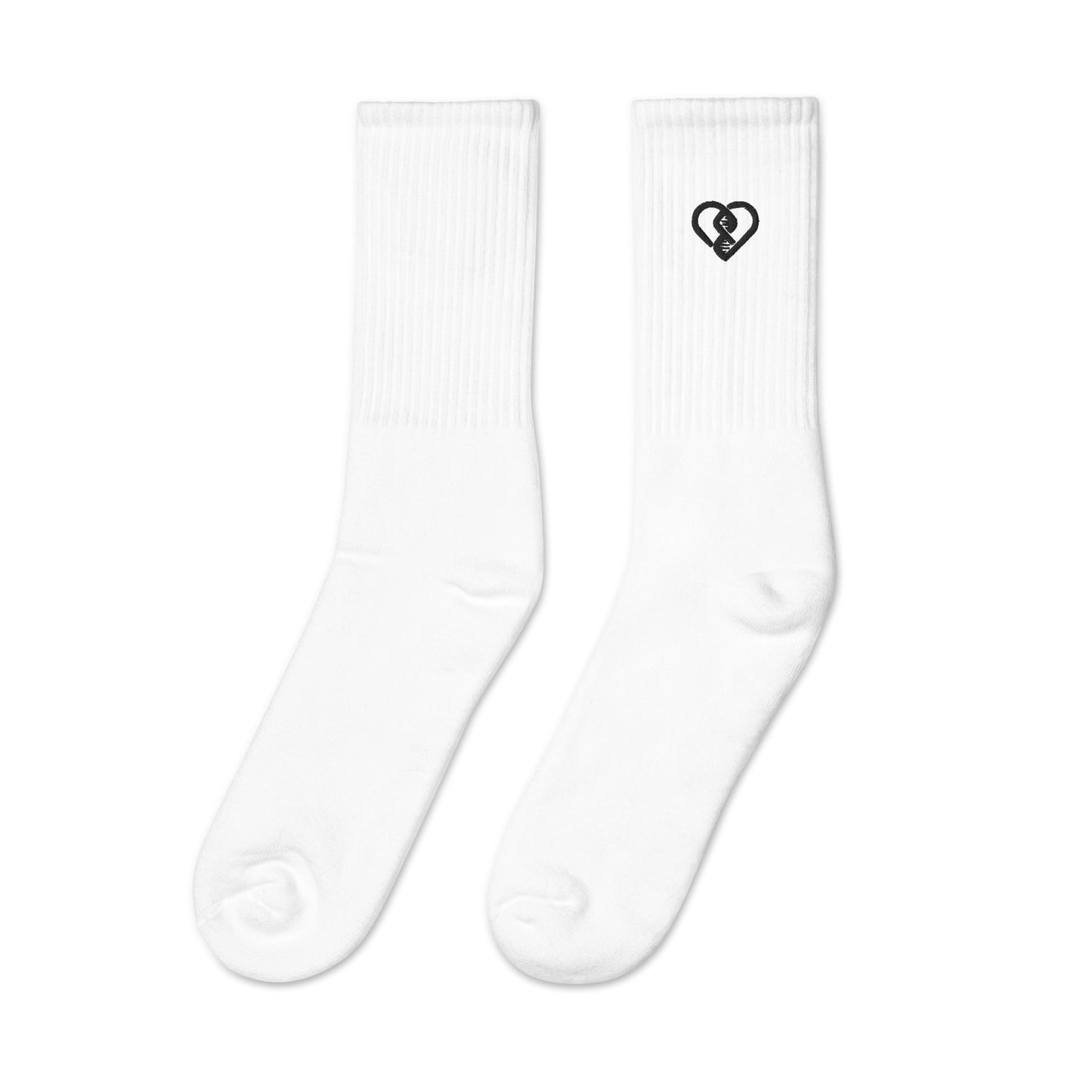 DNA Heart Logo Embroidered socks