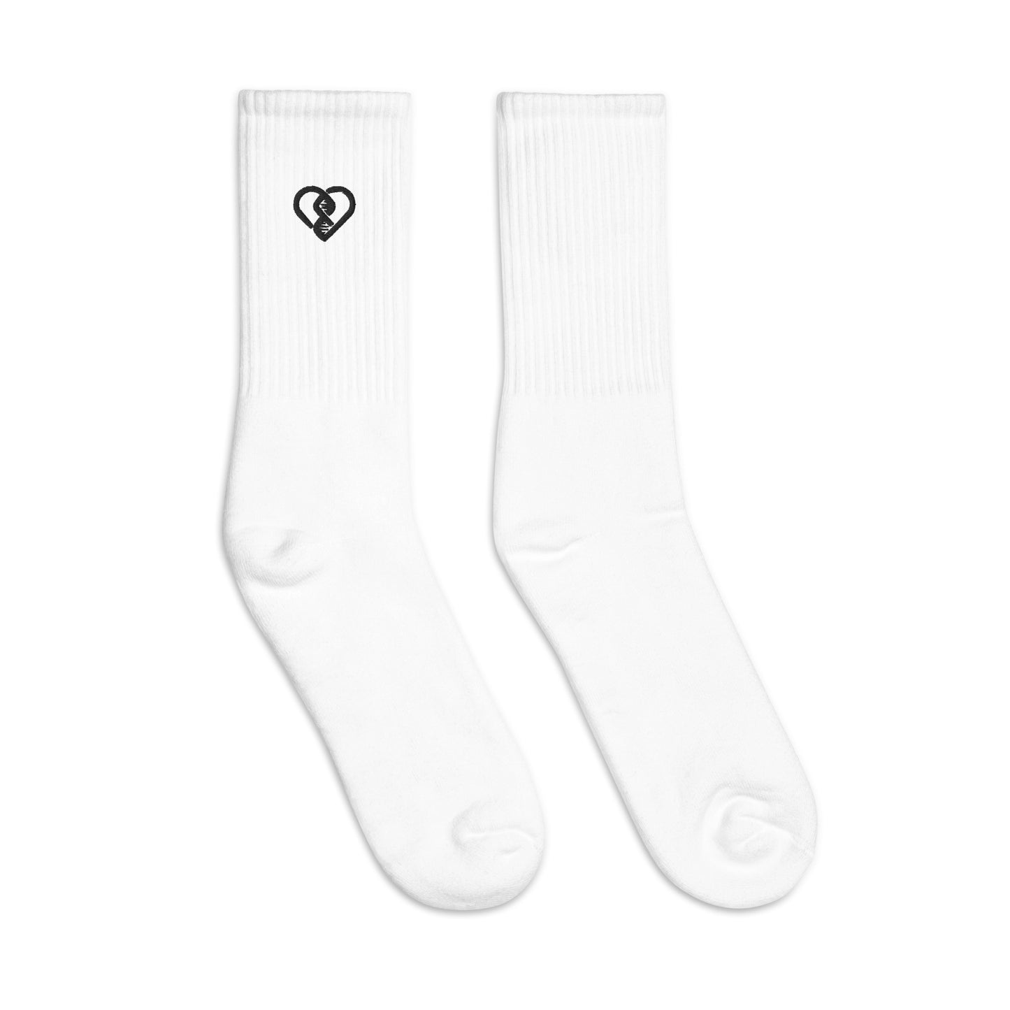 DNA Heart Logo Embroidered socks