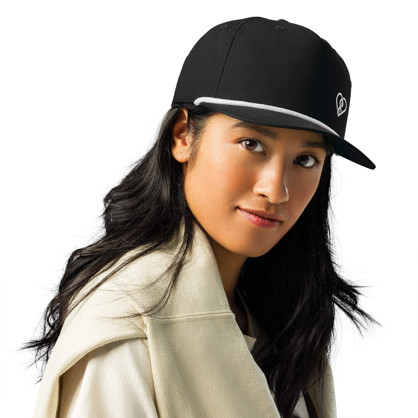 DNA Heart (Embroidered White) - Golf rope cap