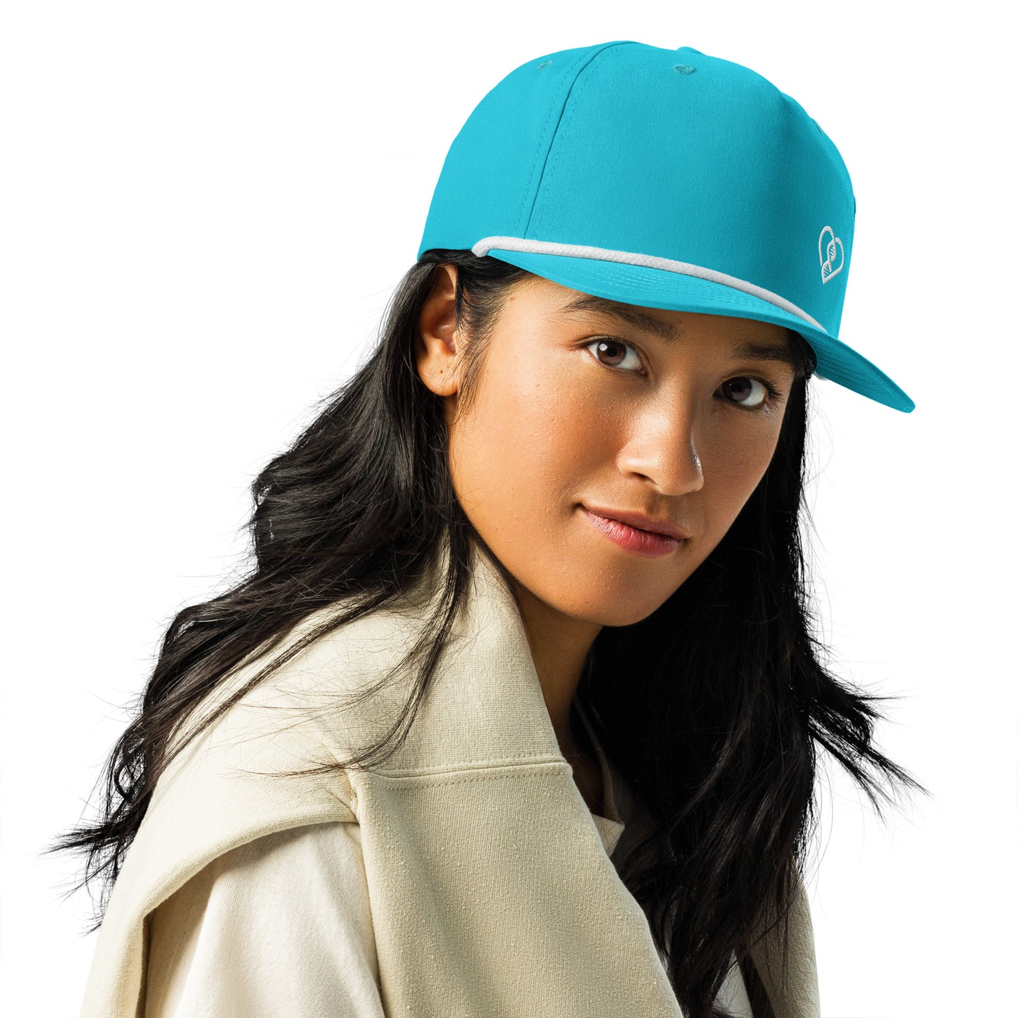 DNA Heart (Embroidered White) - Golf rope cap