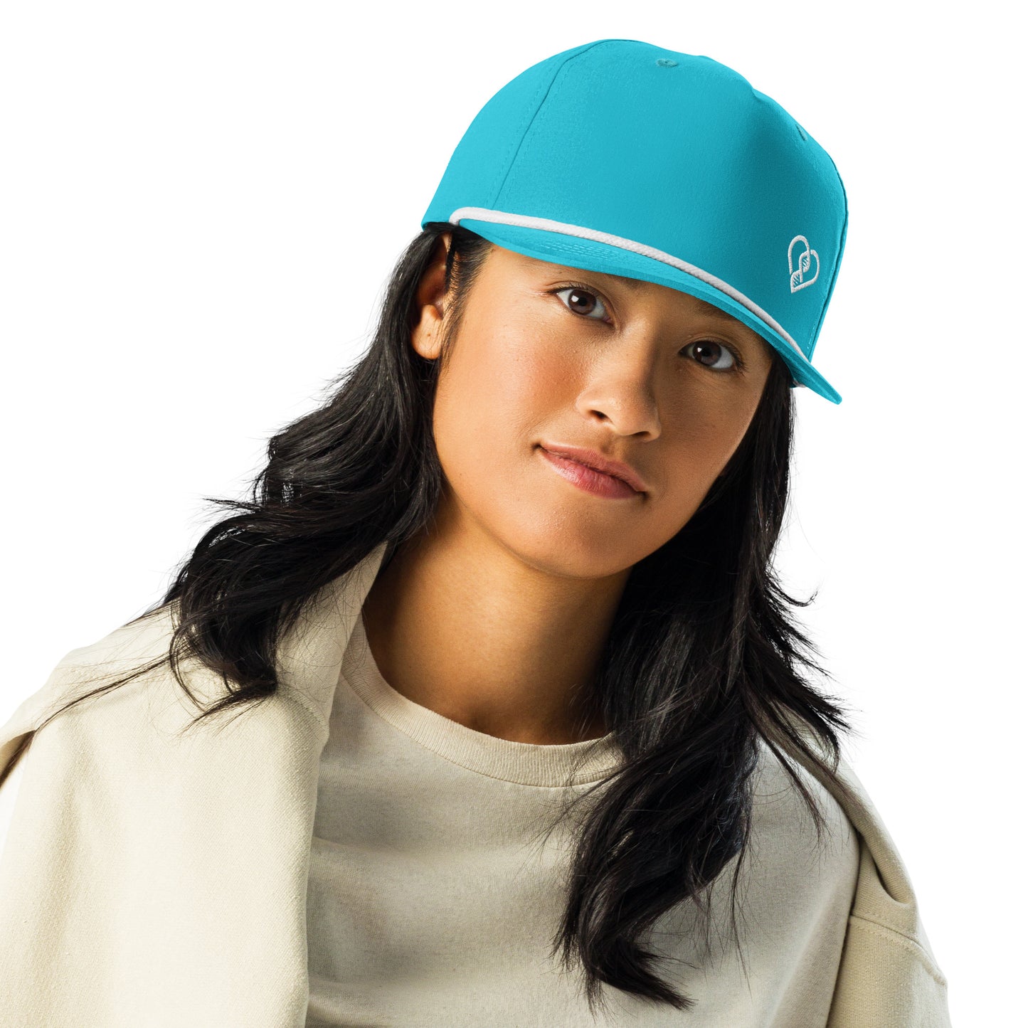 DNA Heart (Embroidered White) - Golf rope cap