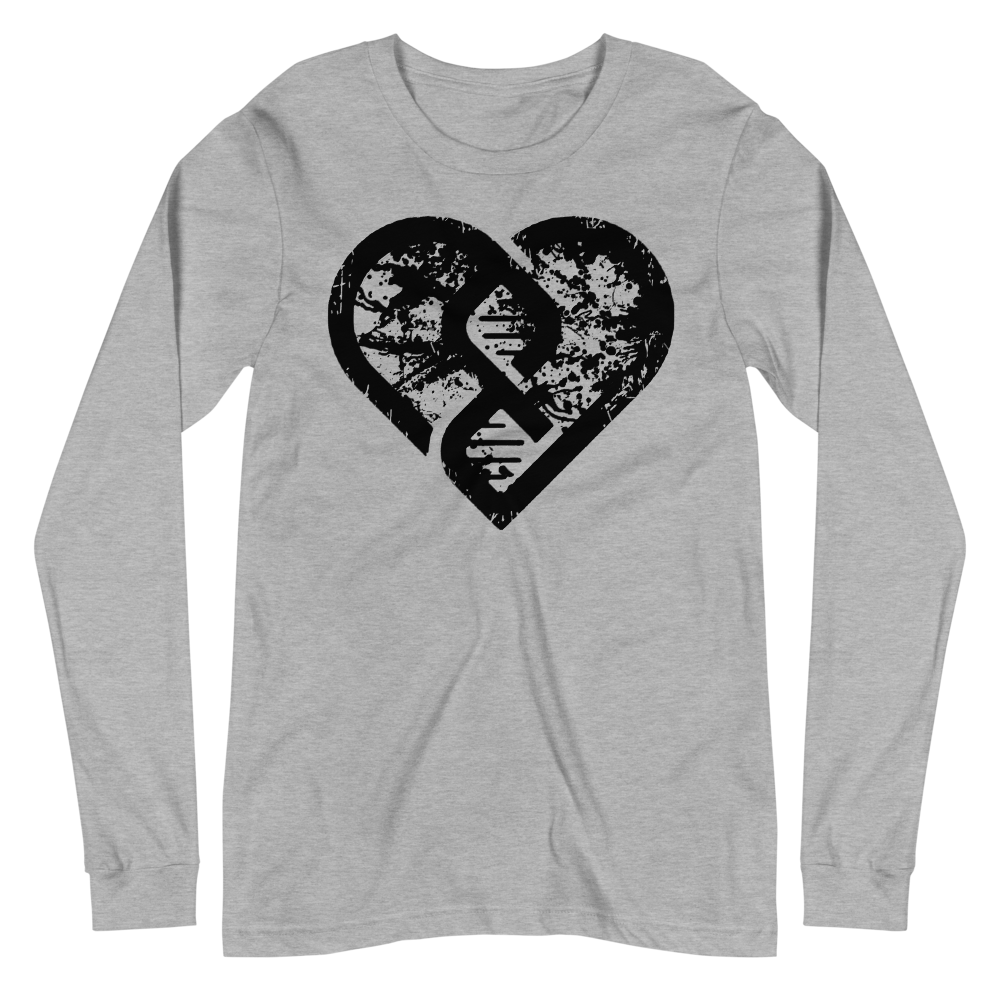 DNA Heart Grunge - Long Sleeve Tee