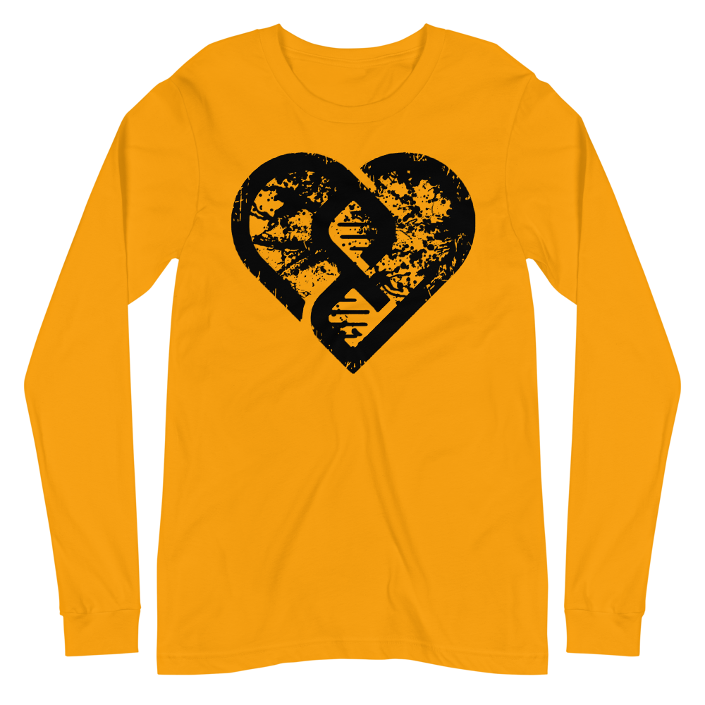 DNA Heart Grunge - Long Sleeve Tee