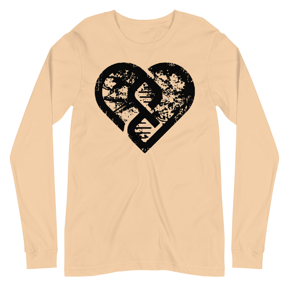 DNA Heart Grunge - Long Sleeve Tee