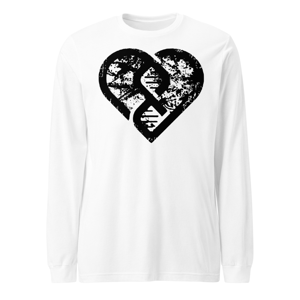DNA Heart Grunge - Long Sleeve Tee