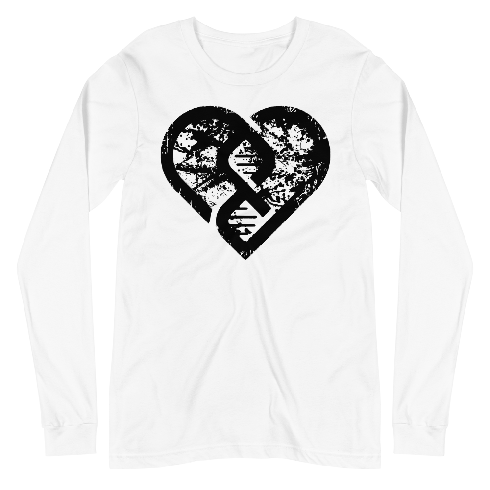 DNA Heart Grunge - Long Sleeve Tee