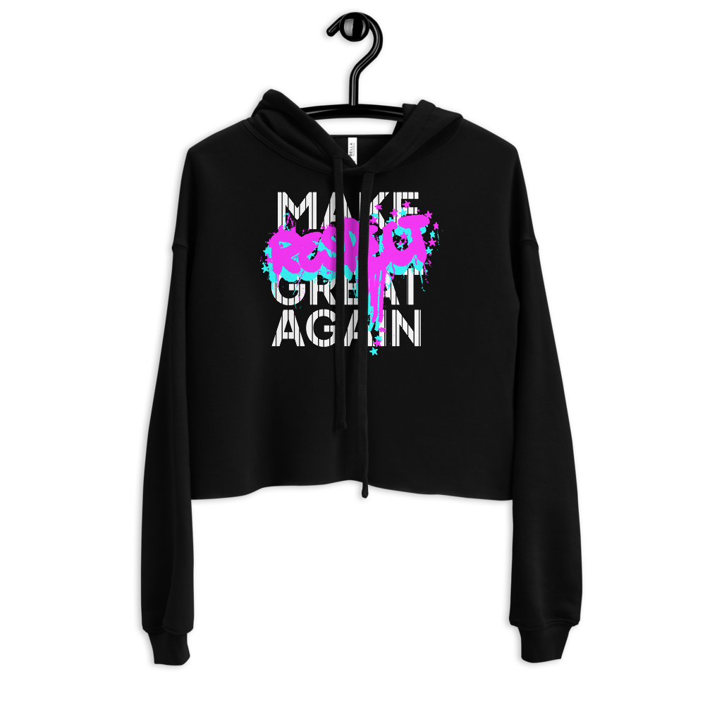 Make Respect Great Again (Pink/Blue)- Crop Hoodie